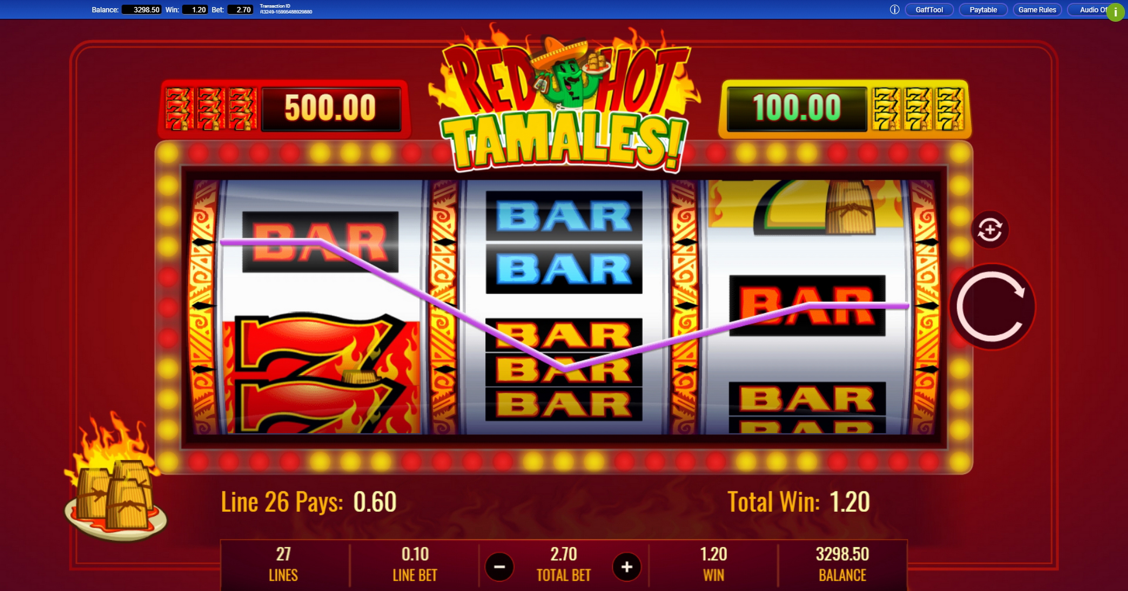 Win Money in Red Hot Tamales Free Slot Game by IGT