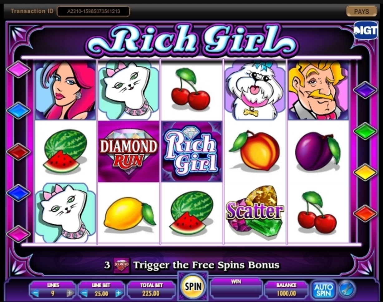 Reels in She's a Rich Girl Slot Game by IGT