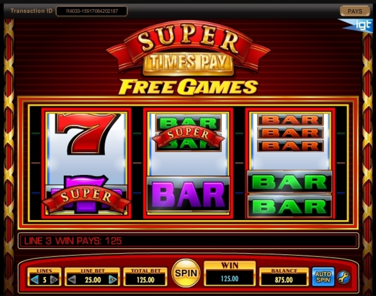 Win Money in Super Times Pay Free Slot Game by IGT