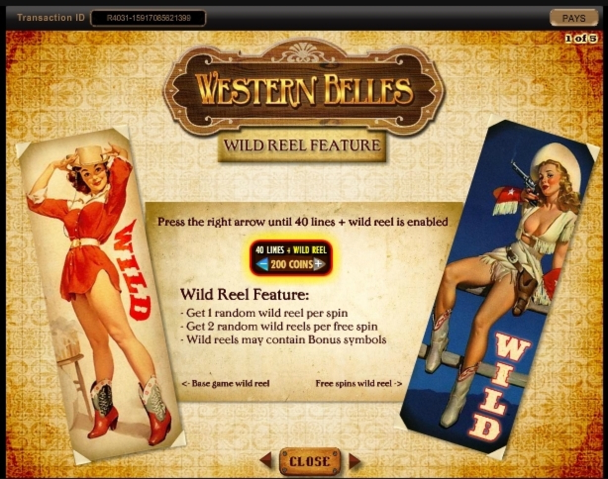 Info of Western Belles Slot Game by IGT