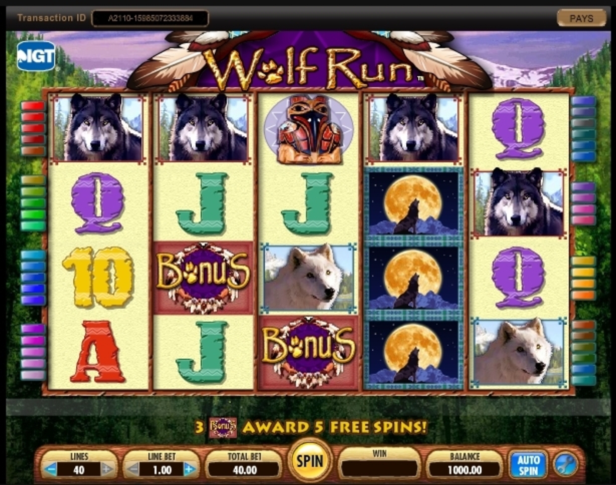 Reels in Wolf Run Slot Game by IGT