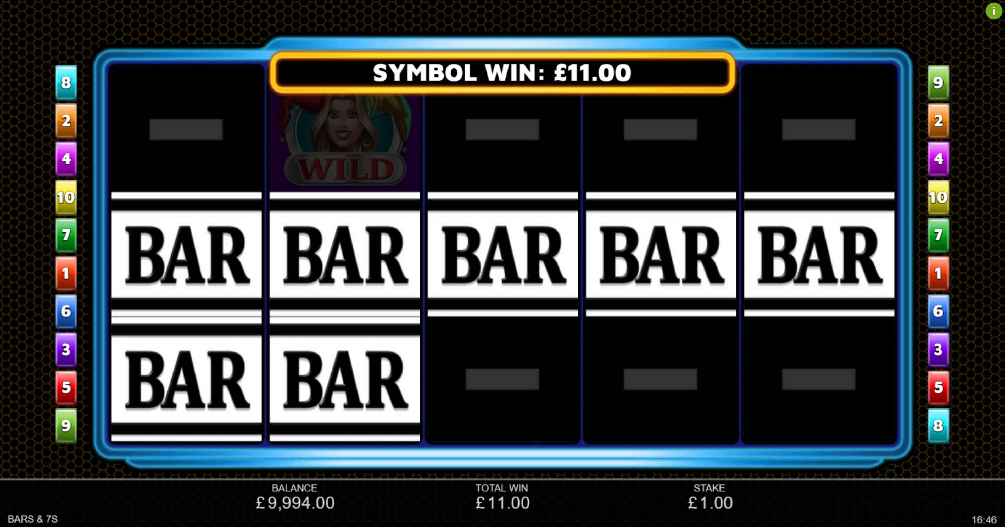Win Money in Bar And 7s Free Slot Game by Inspired Gaming