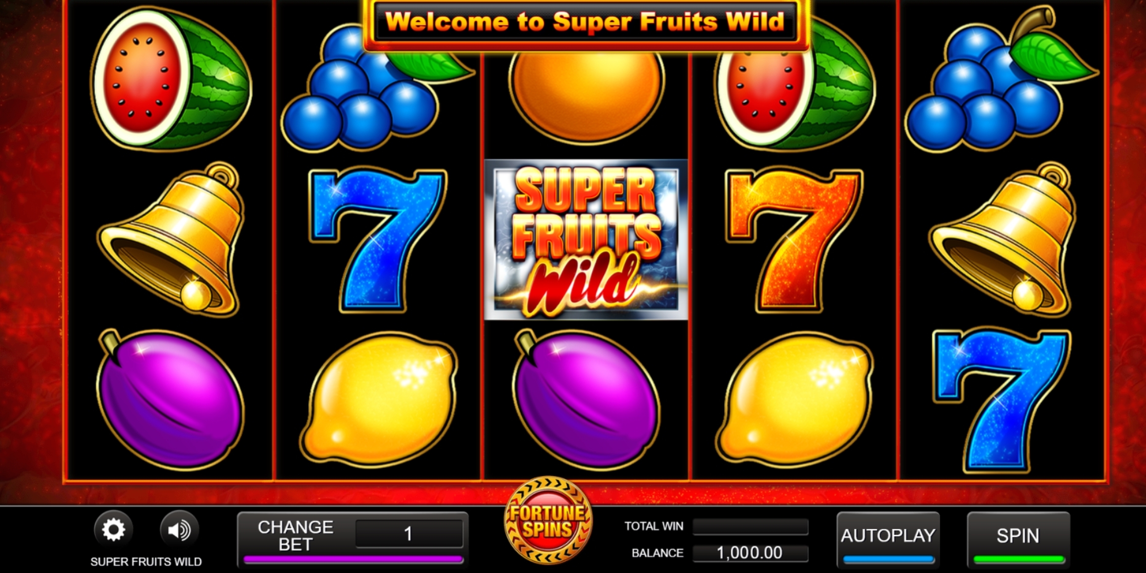 Reels in Super Fruits Wild Slot Game by Inspired Gaming