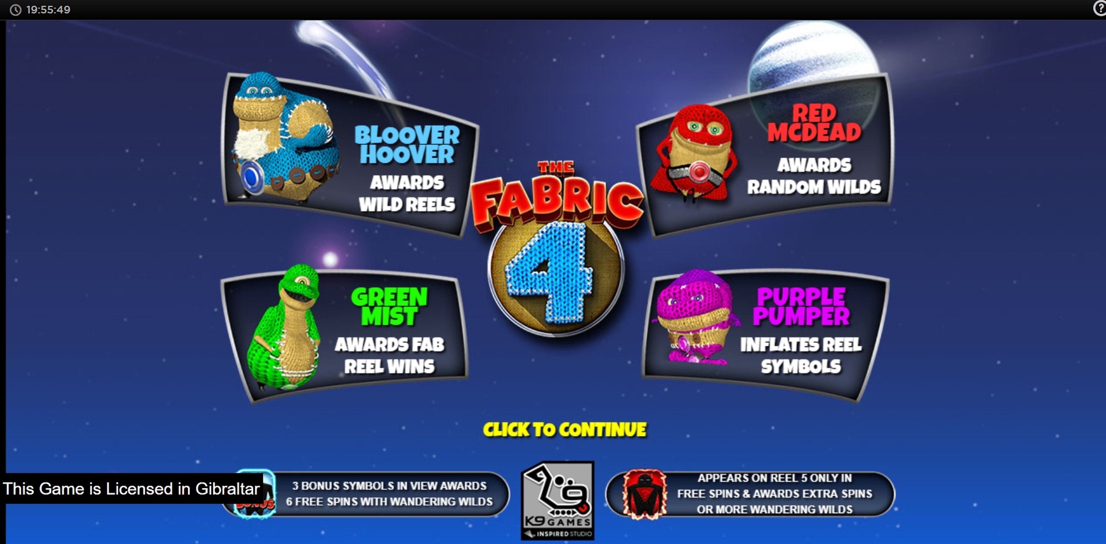 Play The Fabric 4 Free Casino Slot Game by Inspired Gaming