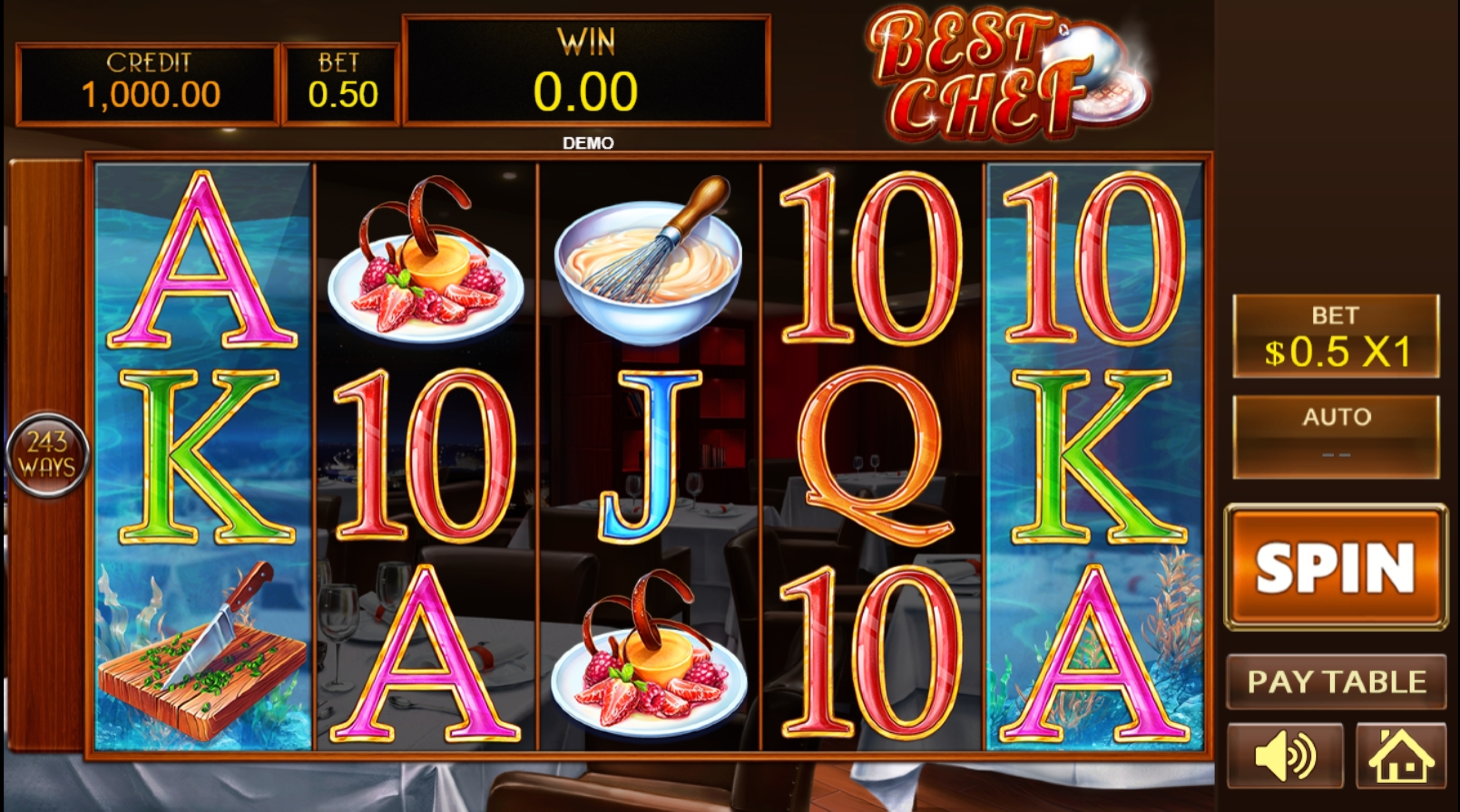 Reels in Best Chef Slot Game by PlayStar