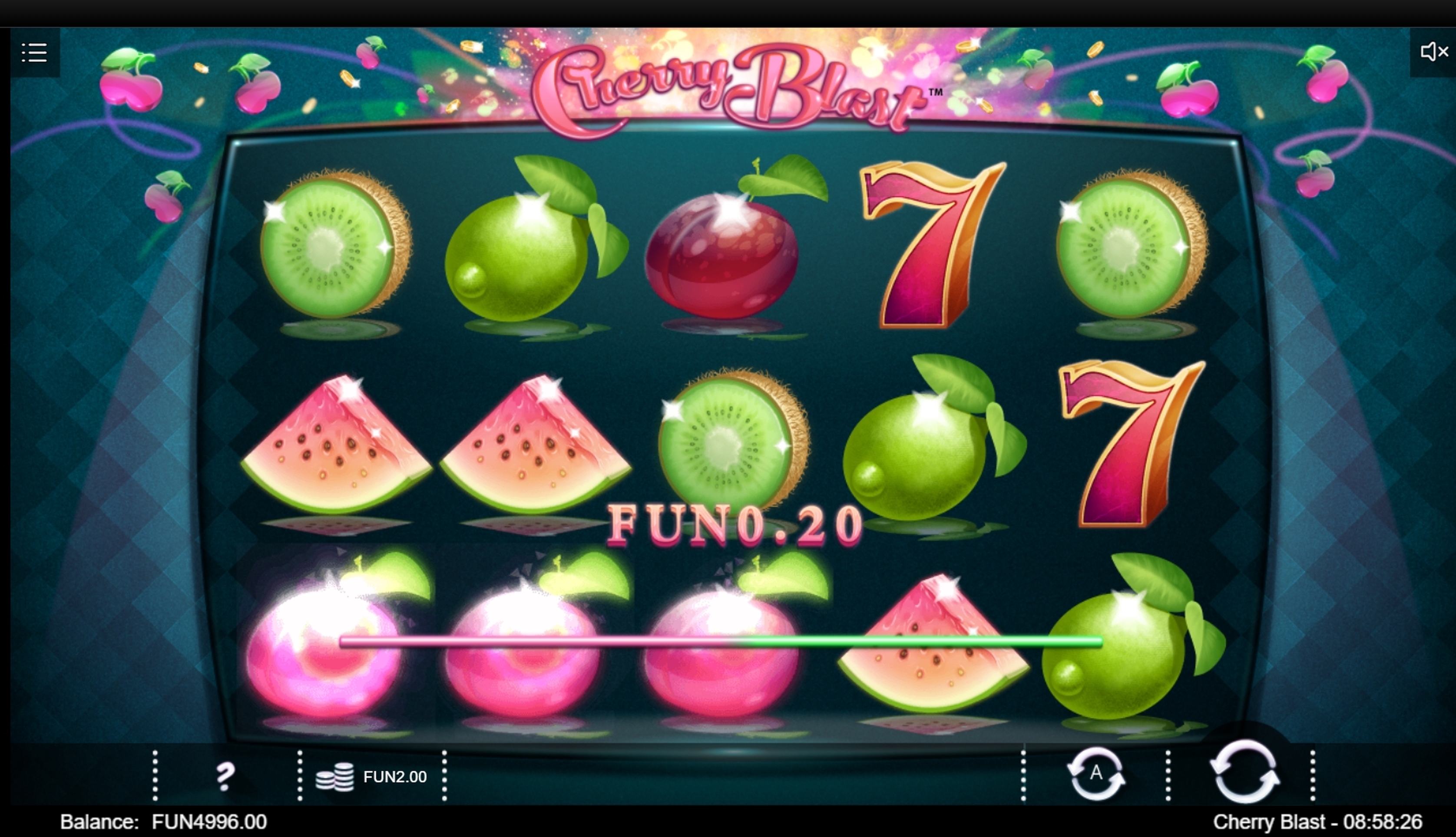 Win Money in Cherry Blast Free Slot Game by Iron Dog Studios