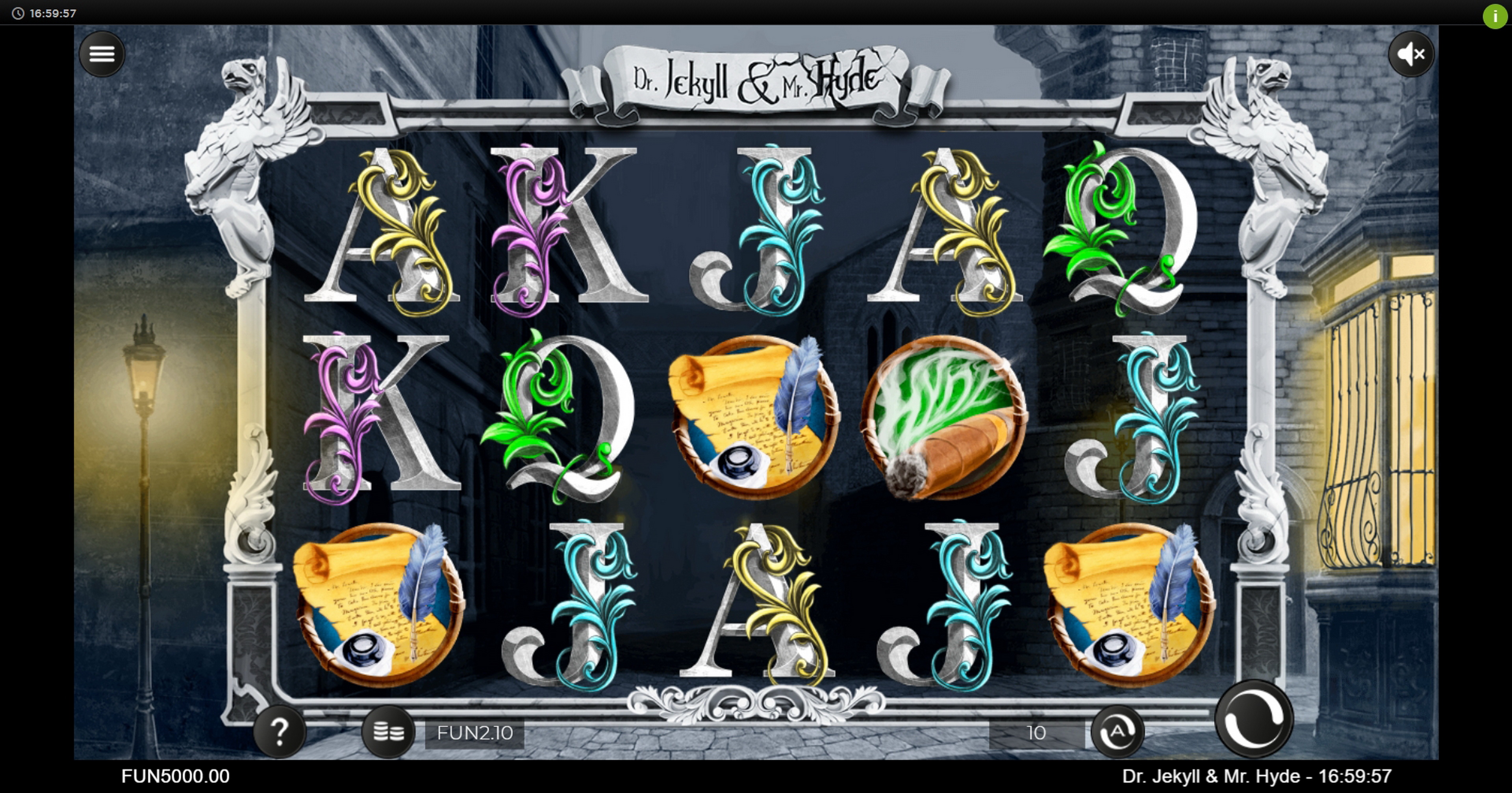 Reels in Dr Jekyll and Mr Hyde Slot Game by Iron Dog Studios