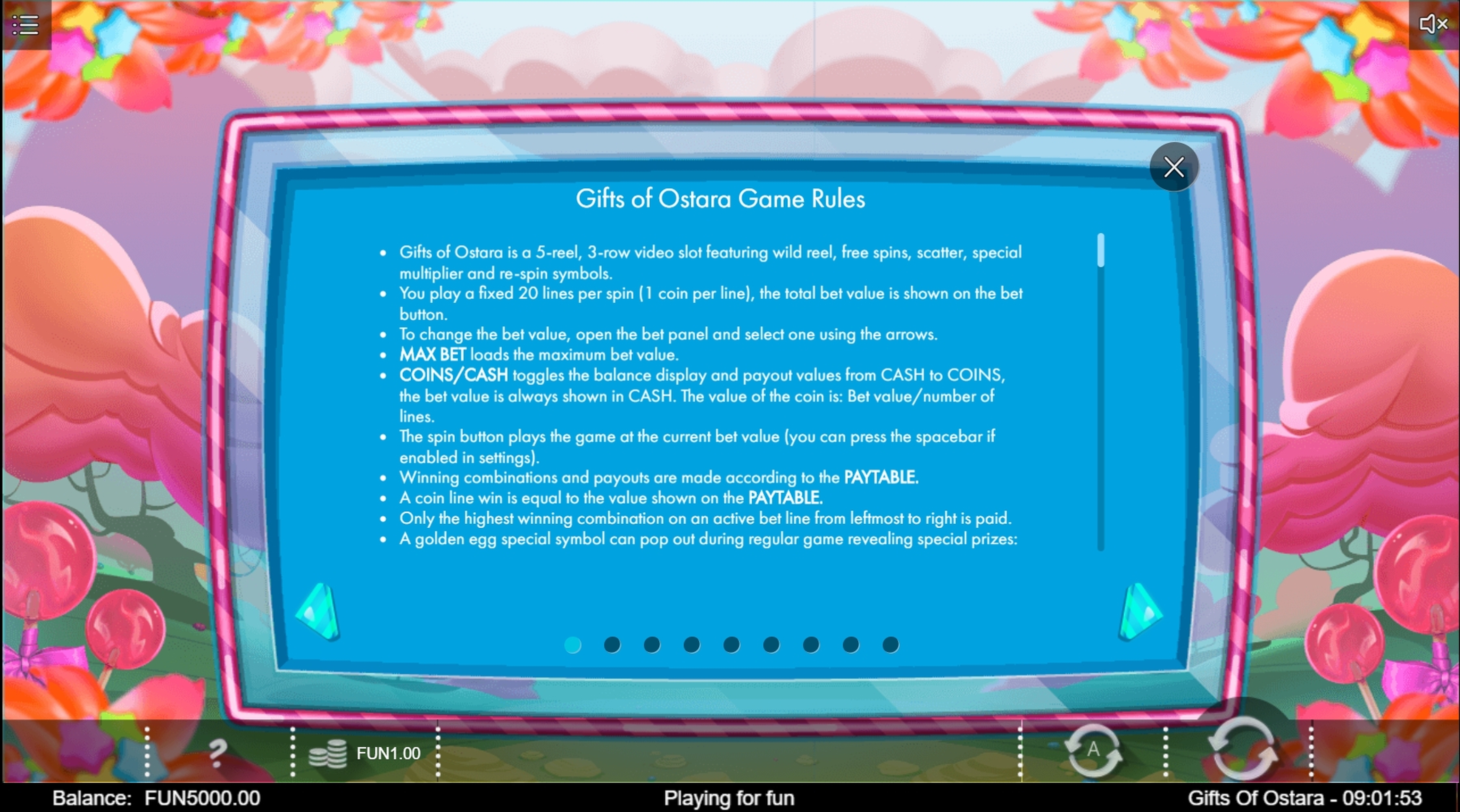 Info of Gifts of Ostara Slot Game by Iron Dog Studios