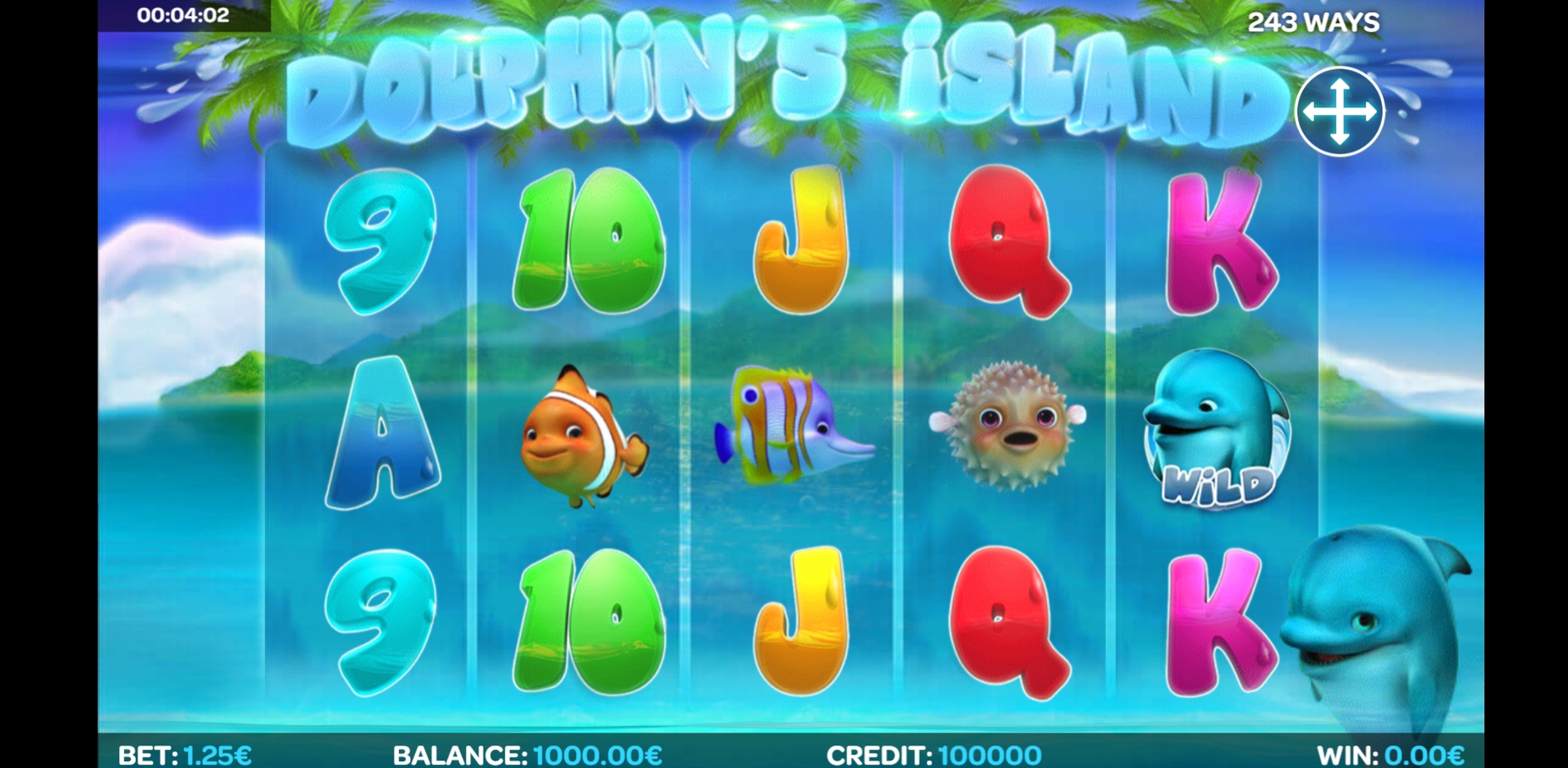 Reels in Dolphin's Island Slot Game by iSoftBet