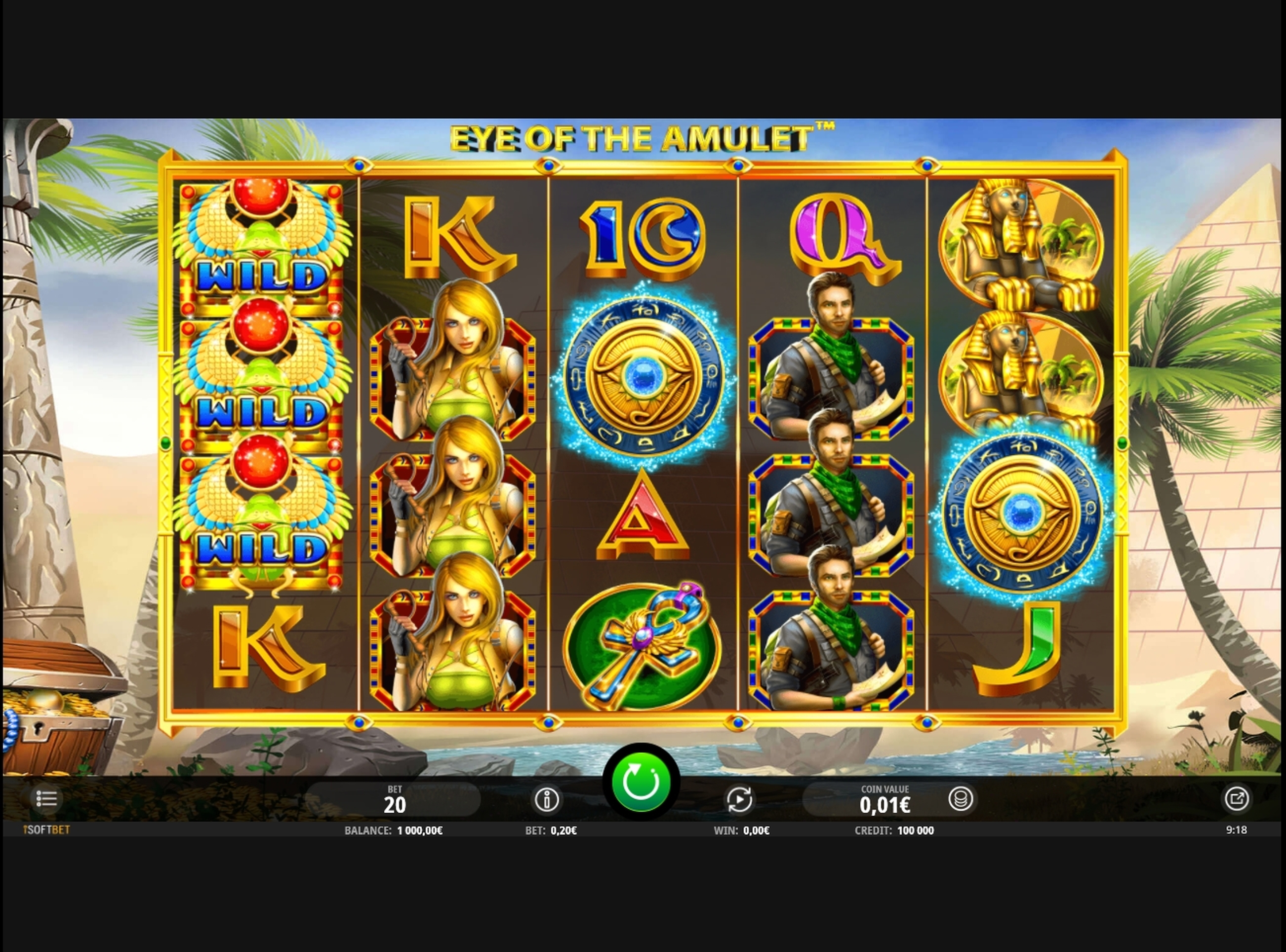 Reels in Eye of the Amulet Slot Game by iSoftBet
