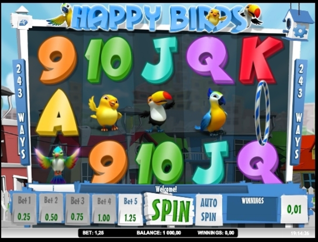 Reels in Happy Birds Slot Game by iSoftBet
