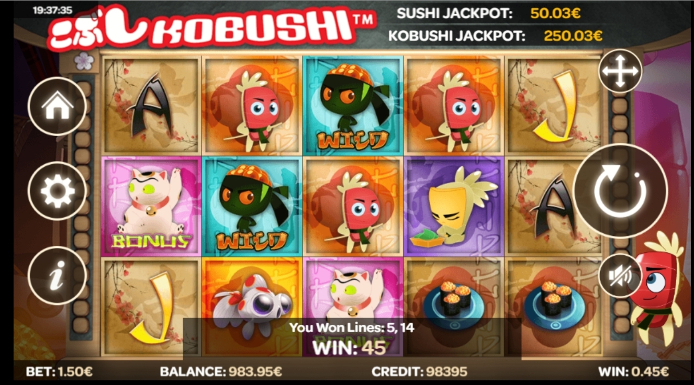Win Money in Kobushi Free Slot Game by iSoftBet