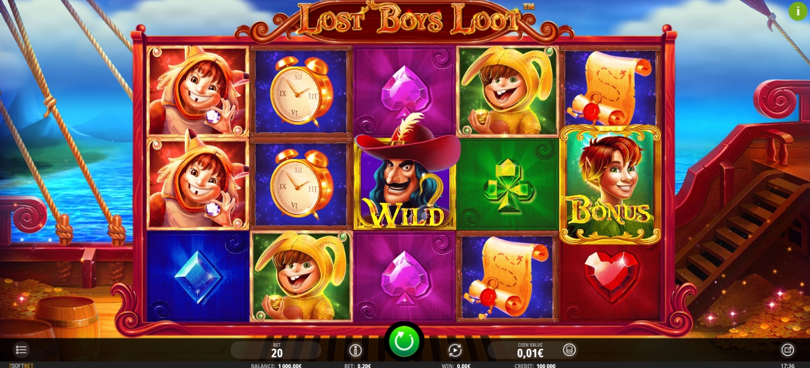 Reels in Lost Boys Loot Slot Game by iSoftBet
