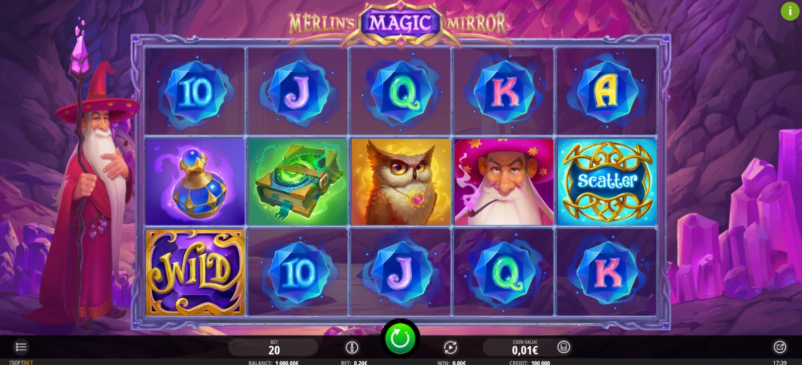 Reels in Merlin's Magic Mirror Slot Game by iSoftBet