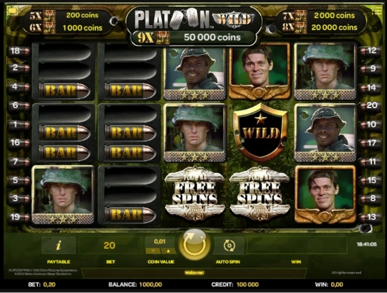 Reels in Platoon Wild Slot Game by iSoftBet