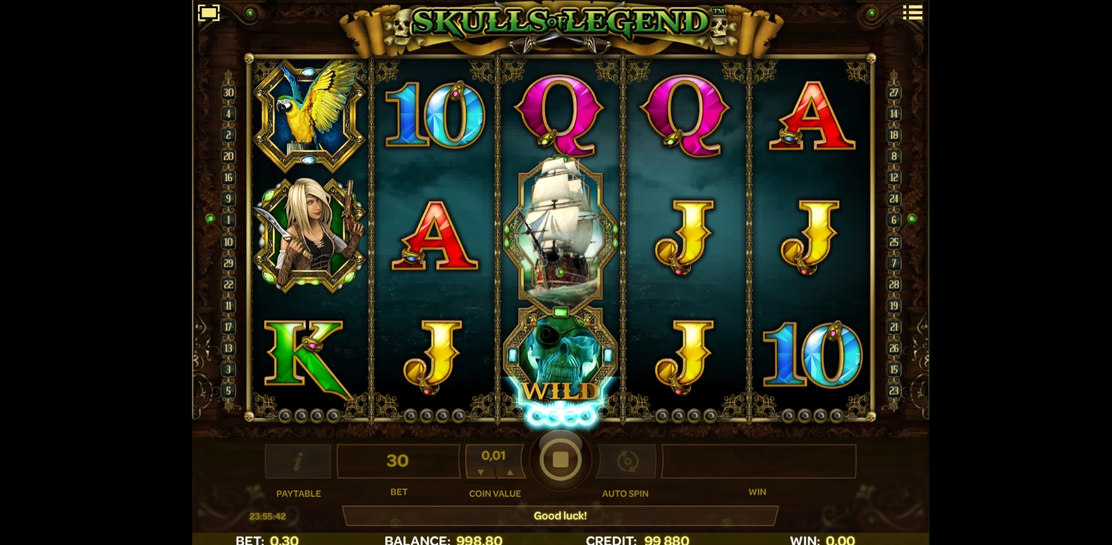 Win Money in Skulls of Legend Free Slot Game by iSoftBet