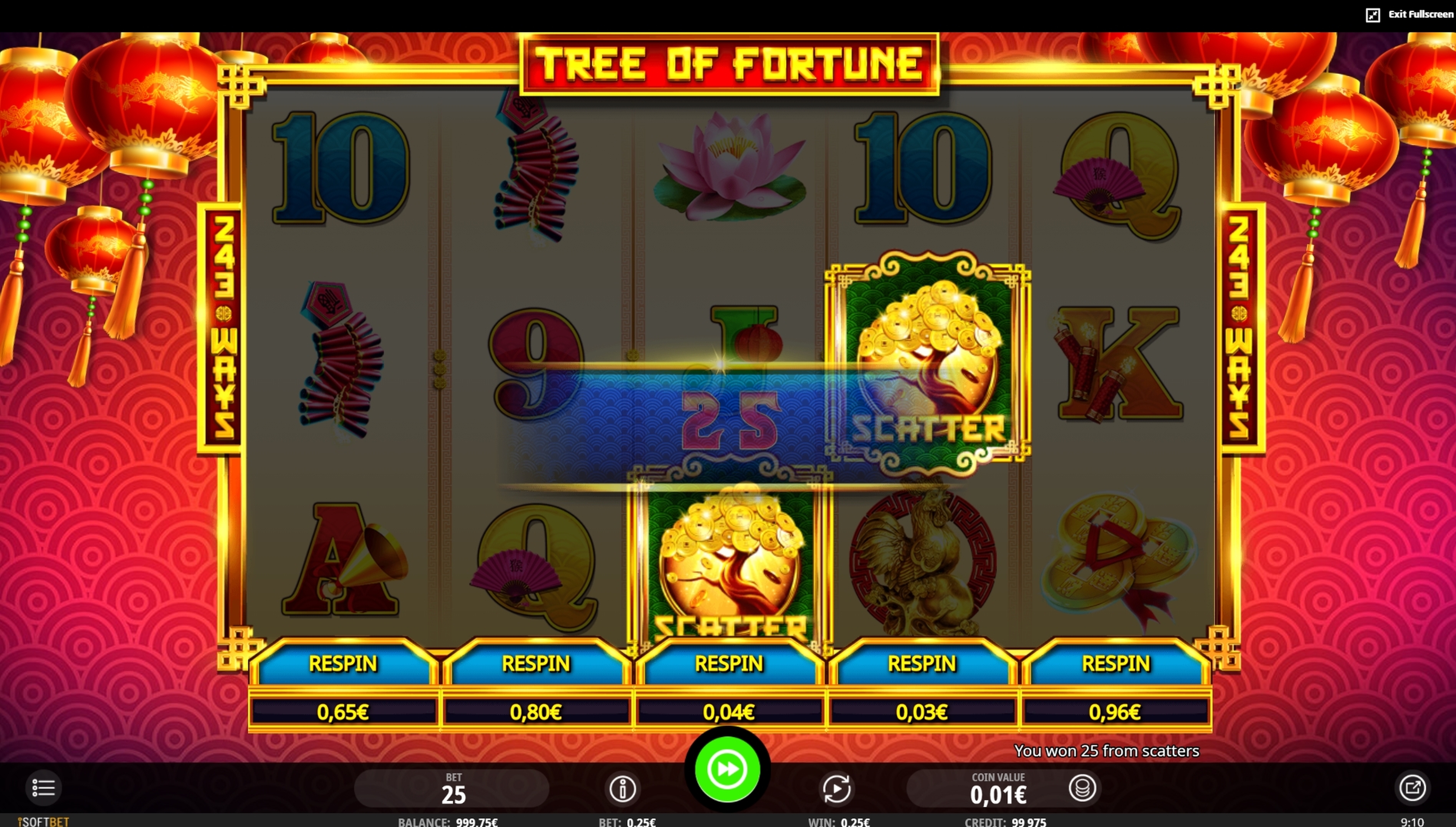 Win Money in Tree of Fortune Free Slot Game by iSoftBet