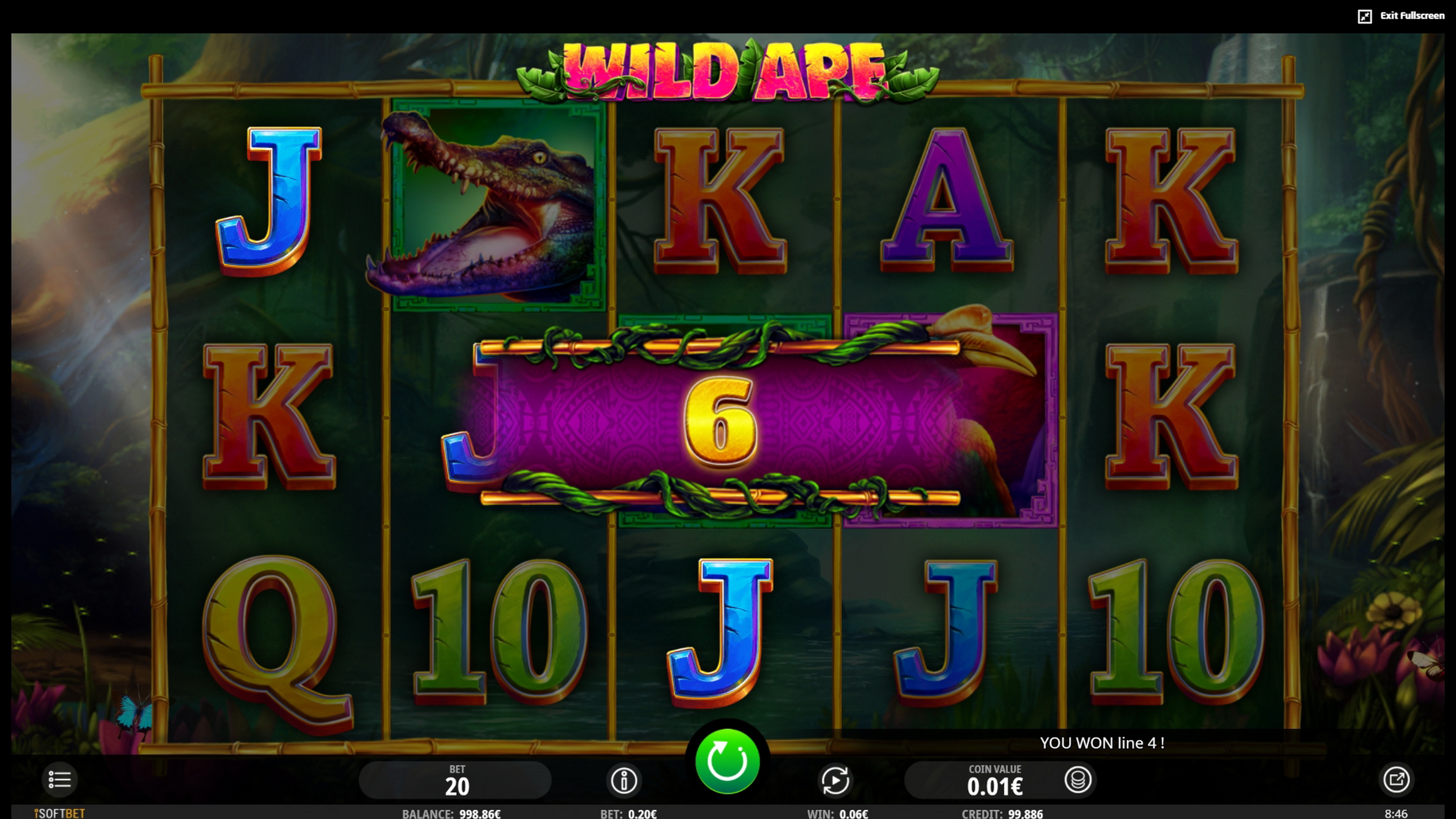 Win Money in Wild Ape Free Slot Game by iSoftBet