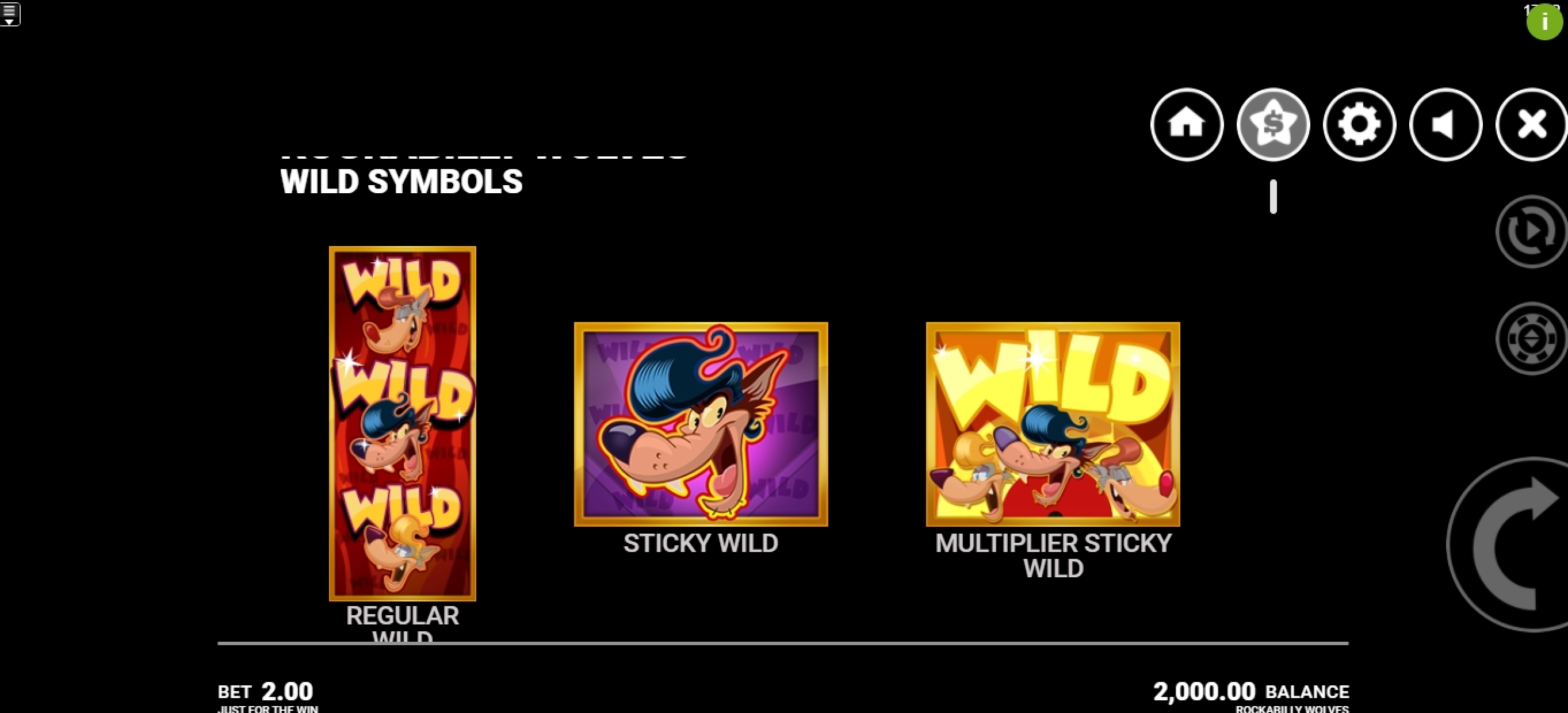 Info of Rockabilly Wolves Slot Game by Just For The Win