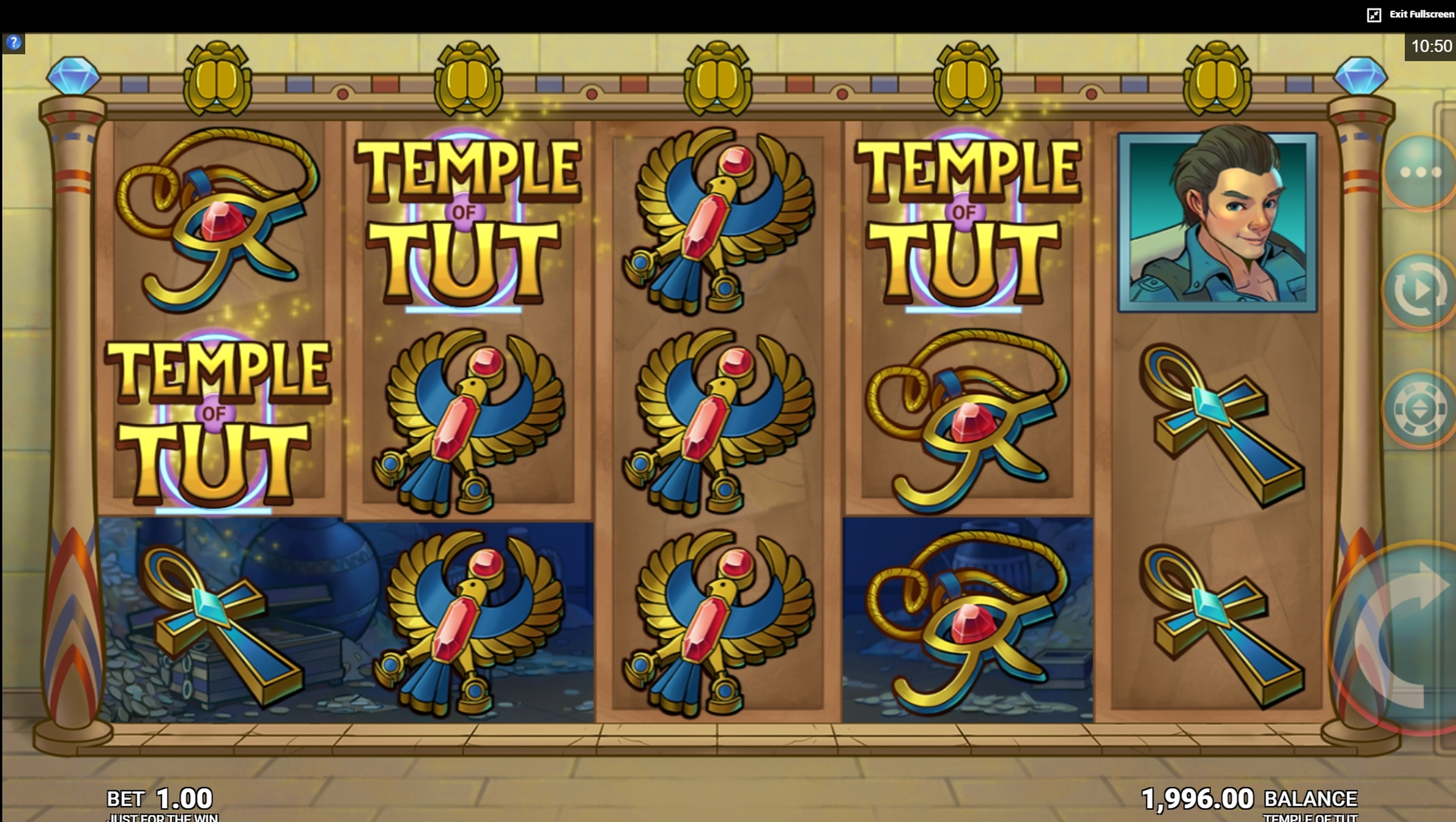 Win Money in Temple of Tut Free Slot Game by Just For The Win