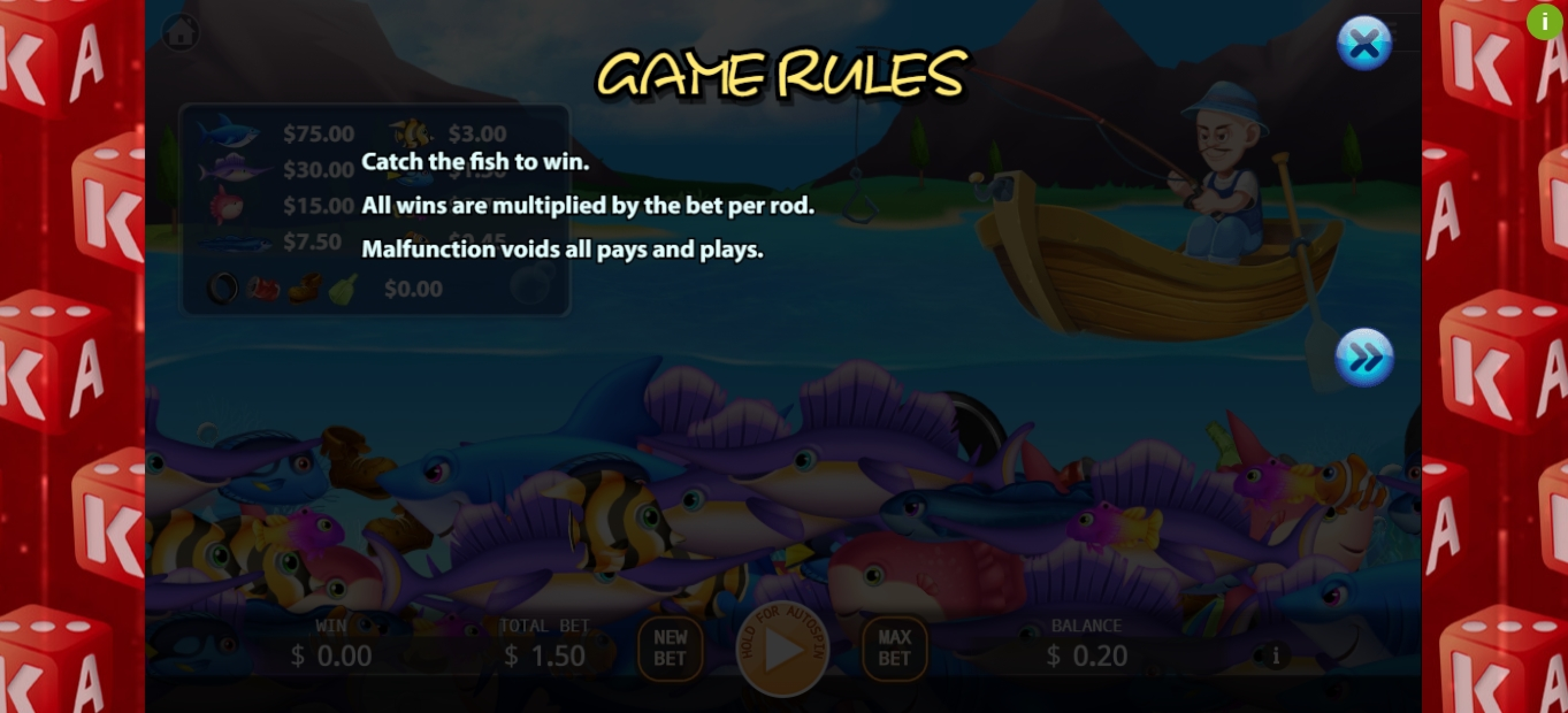 Info of Fishing Expedition Slot Game by KA Gaming