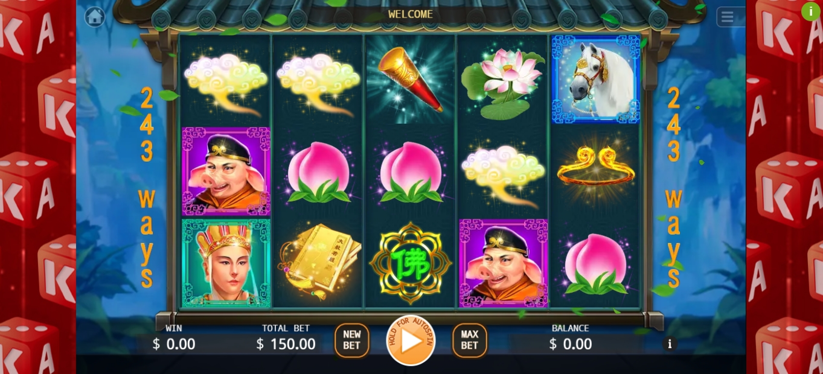 Reels in Journey to the West Slot Game by KA Gaming
