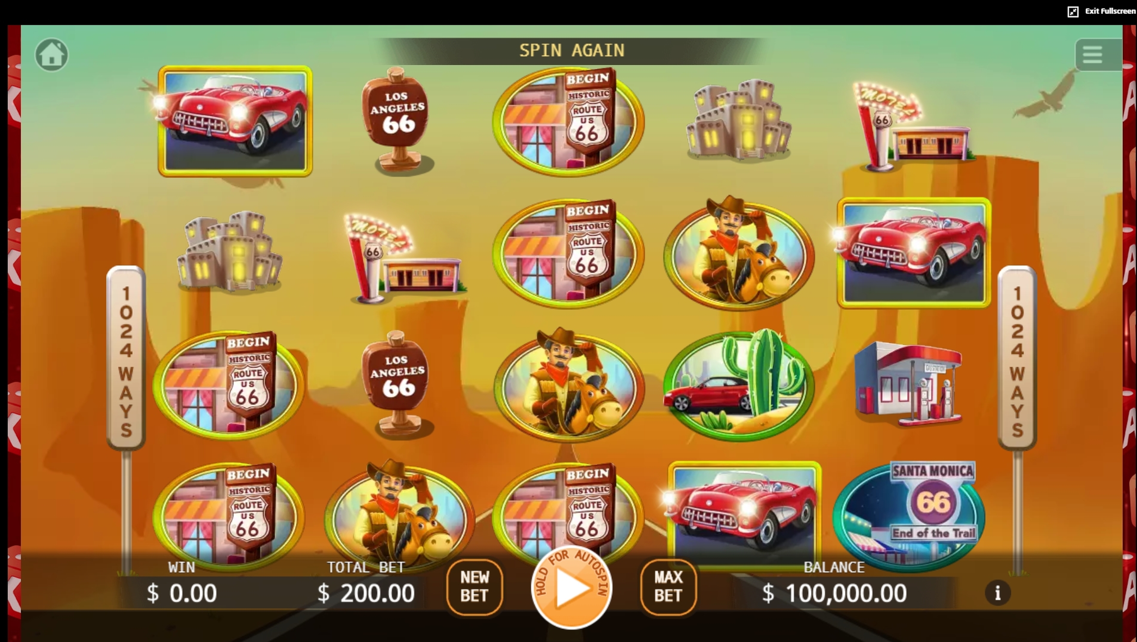 Reels in Route 66 Slot Game by KA Gaming