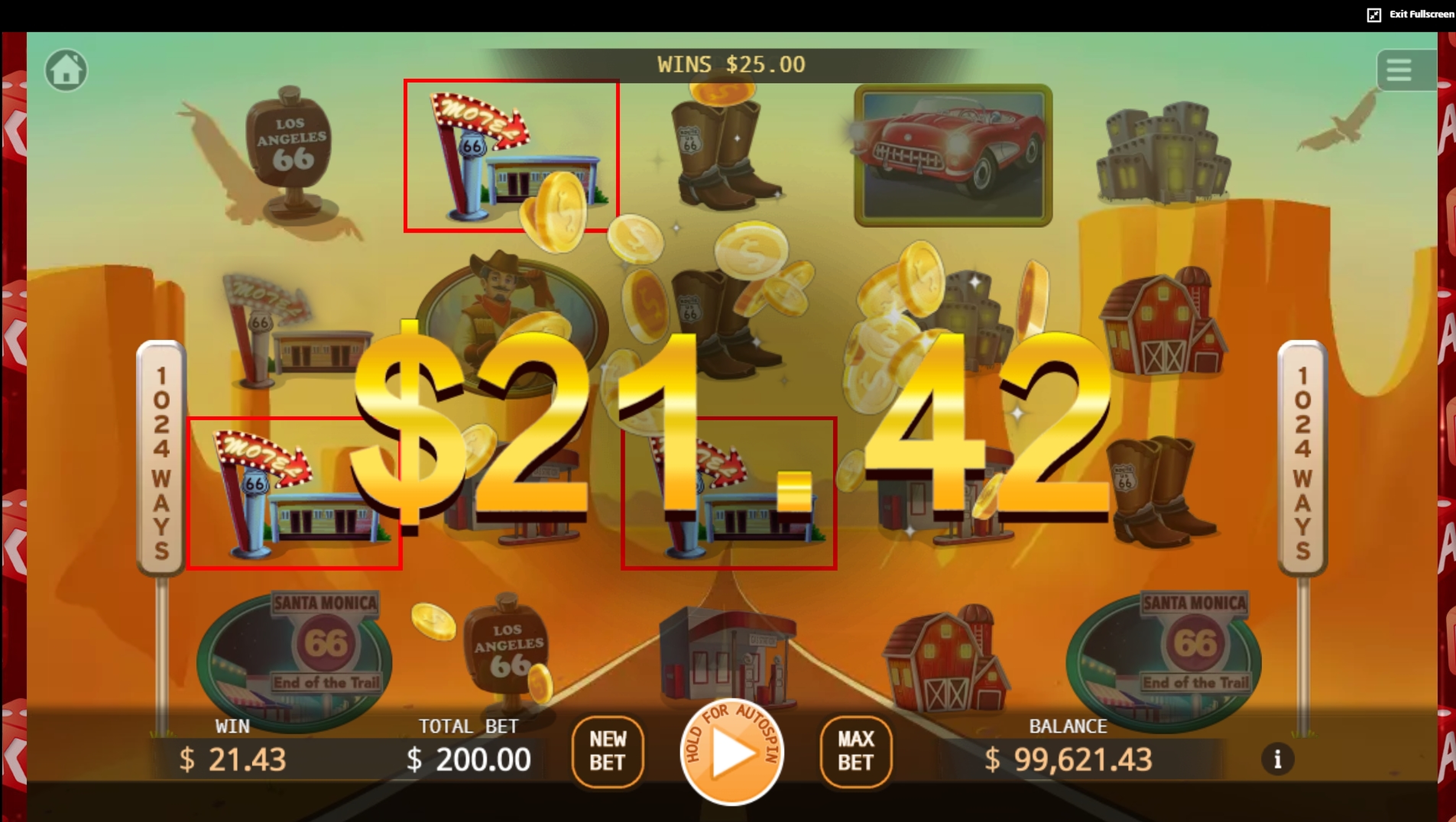 Win Money in Route 66 Free Slot Game by KA Gaming