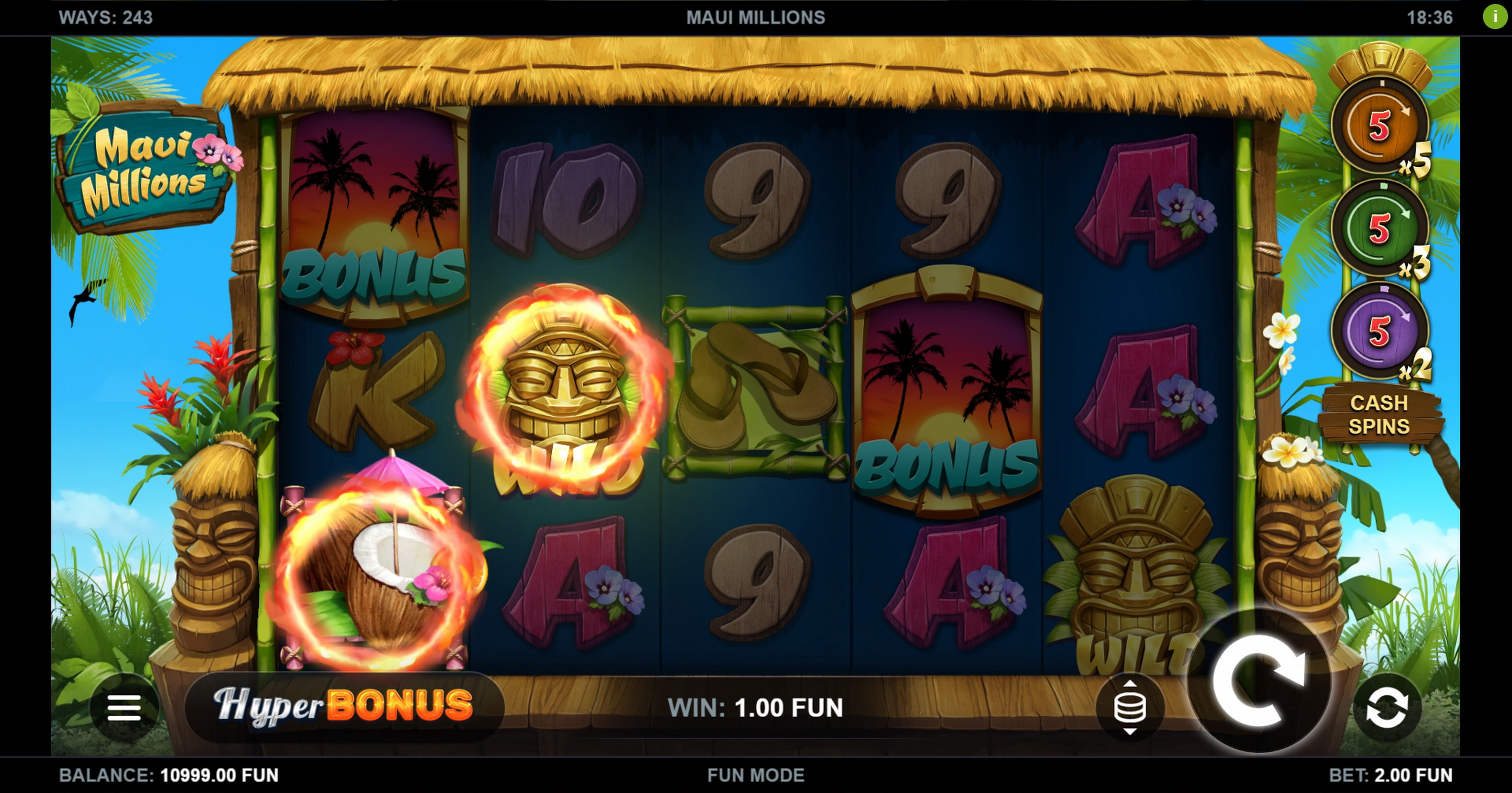 Win Money in Maui Millions Free Slot Game by Kalamba Games