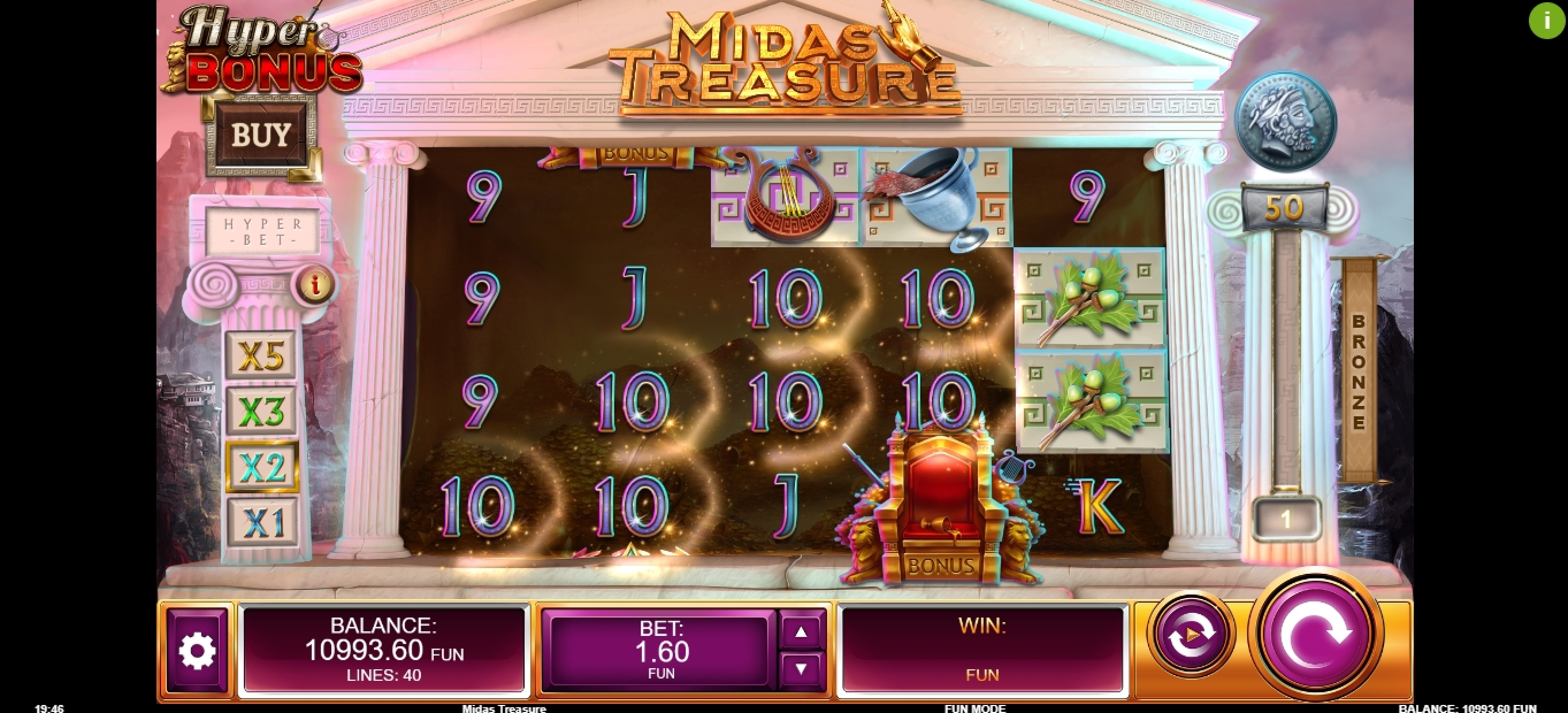 Win Money in Midas Treasure Free Slot Game by Kalamba Games