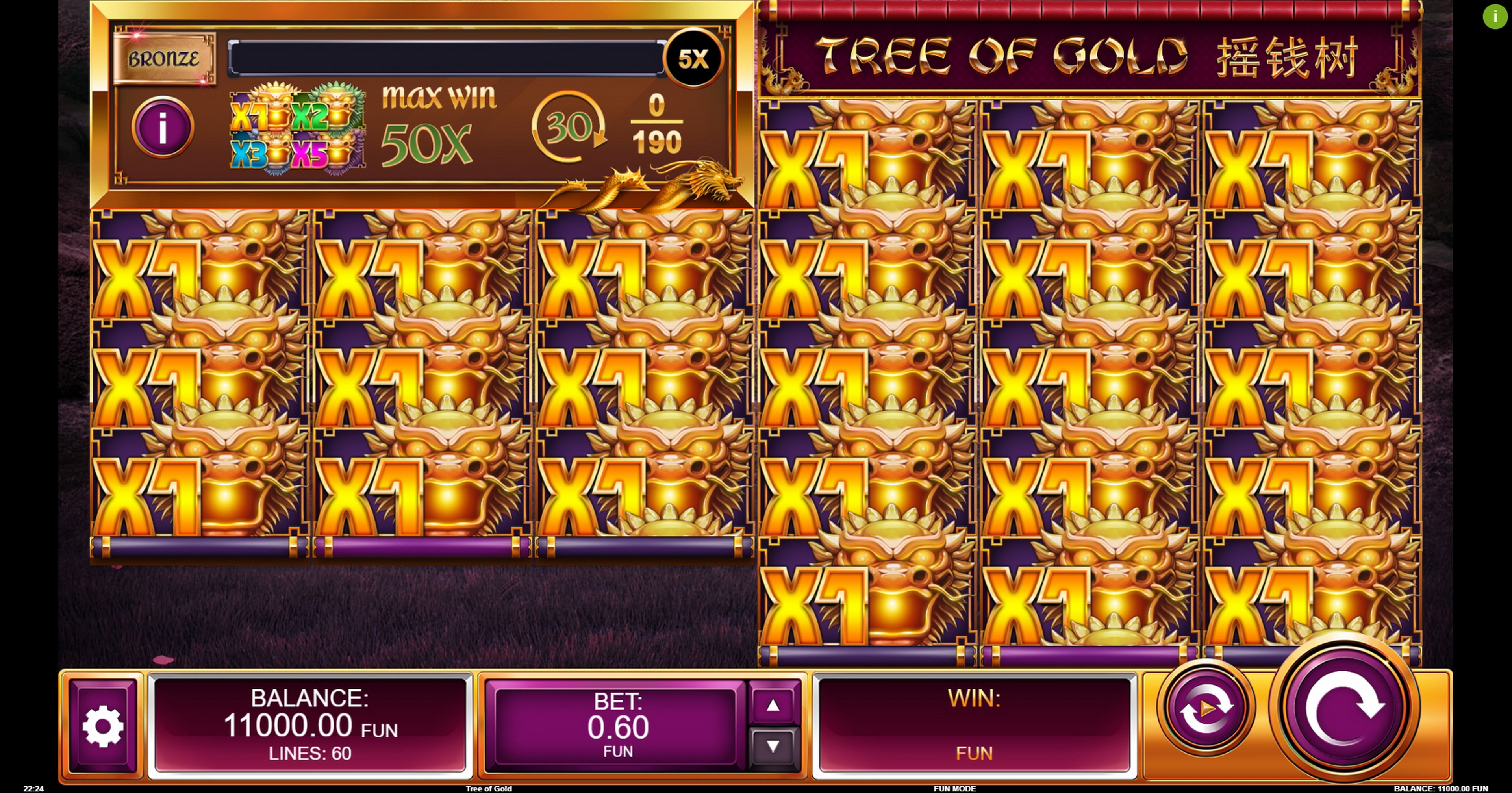 Reels in Tree of Gold Slot Game by Kalamba Games