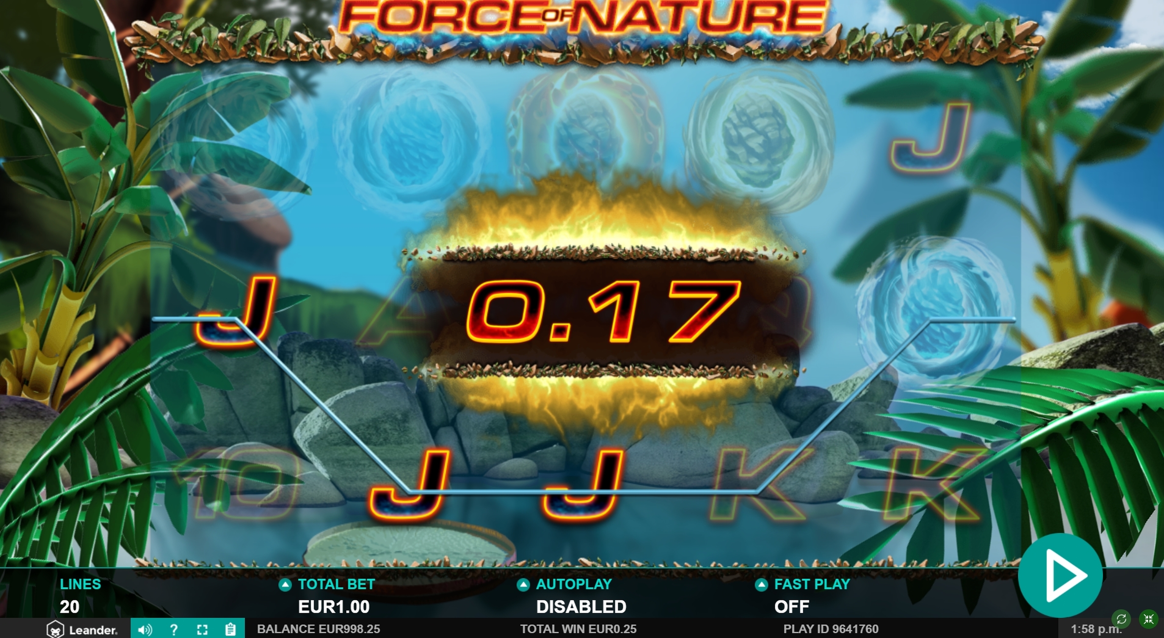 Win Money in Force of Nature Free Slot Game by Leander Games
