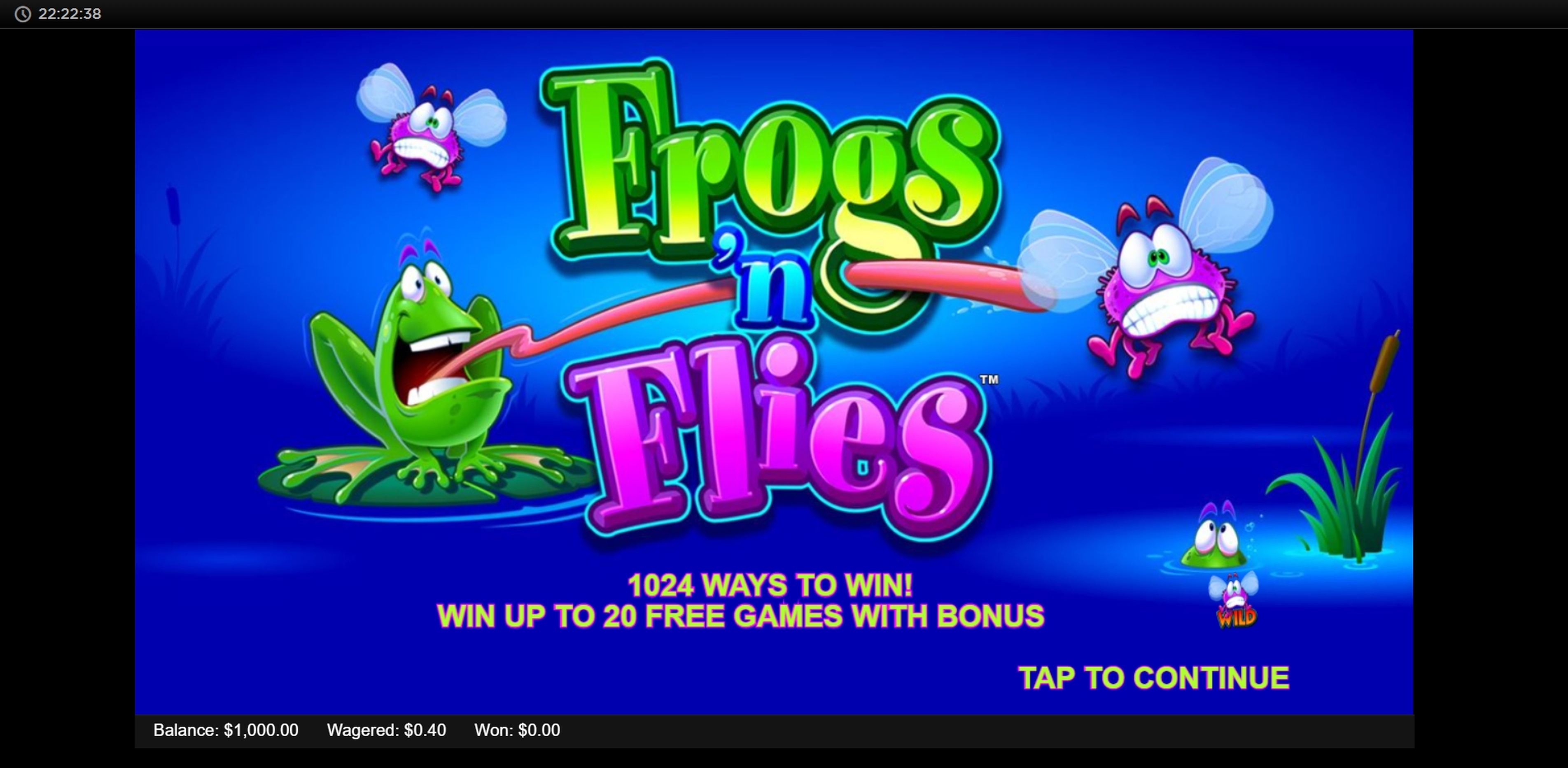 Play Frogs 'n Flies Free Casino Slot Game by Lightning Box