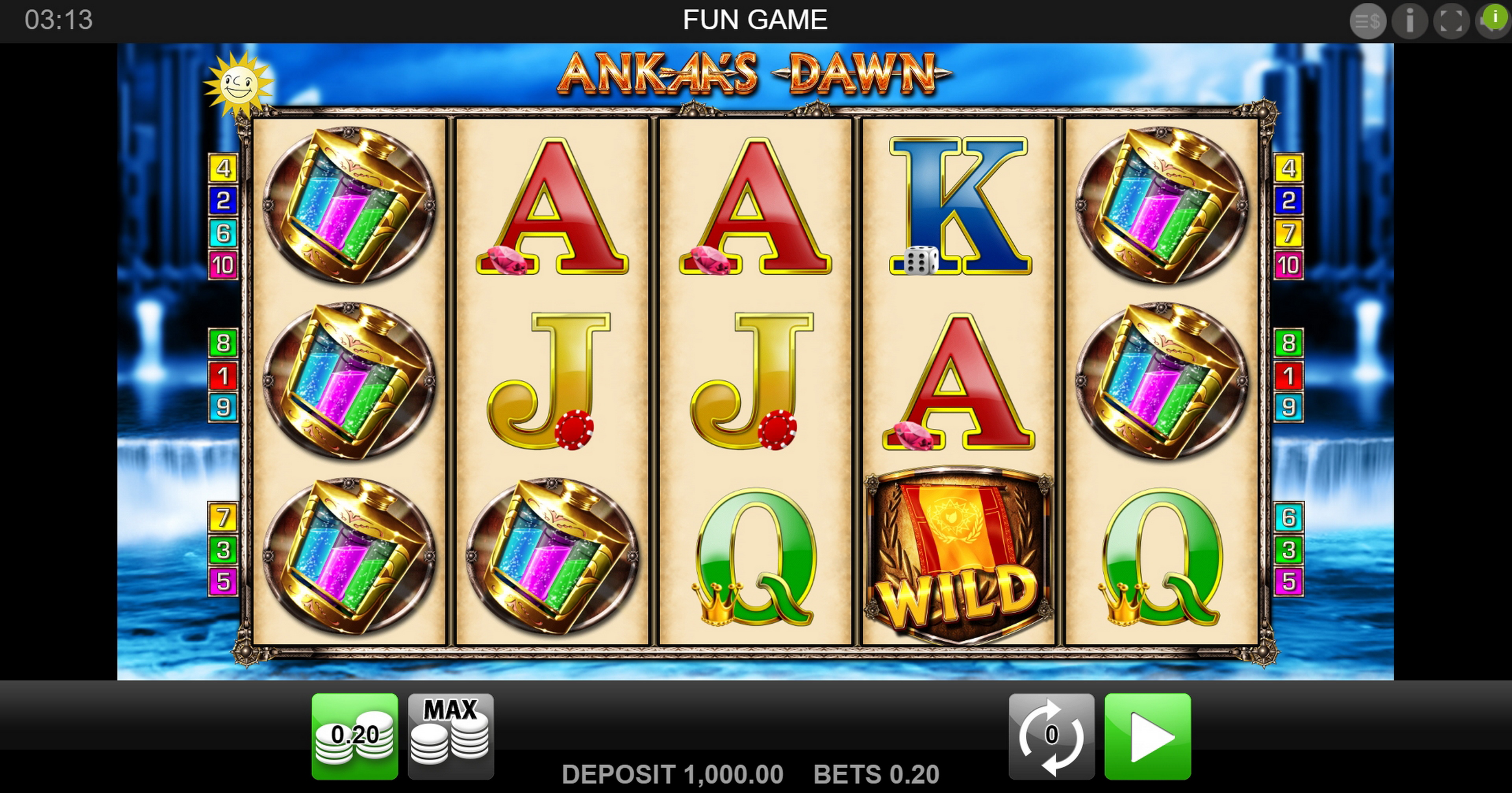 Reels in Ankaa's Dawn Slot Game by Merkur Gaming