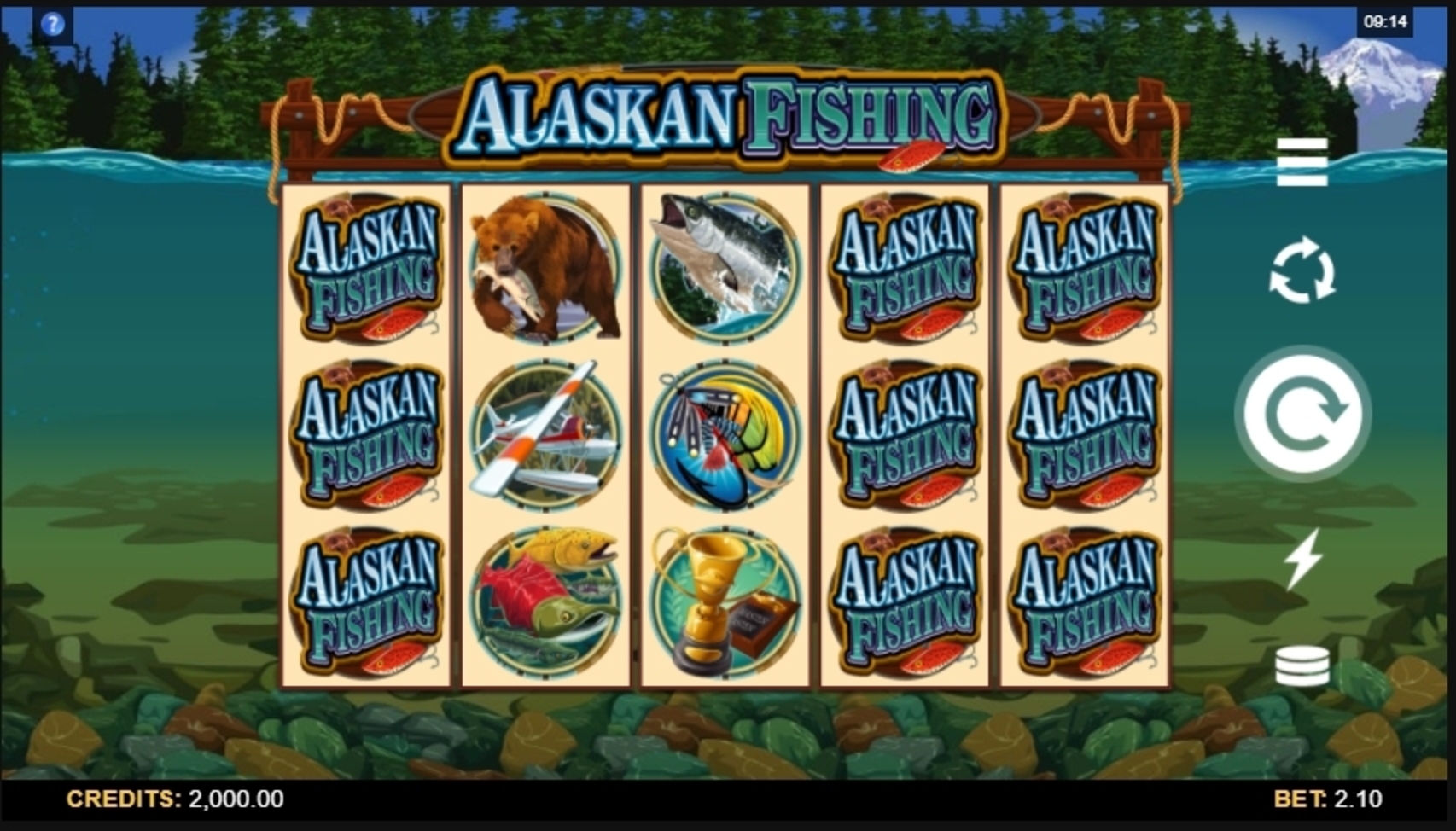 Reels in Alaskan Fishing Slot Game by Microgaming