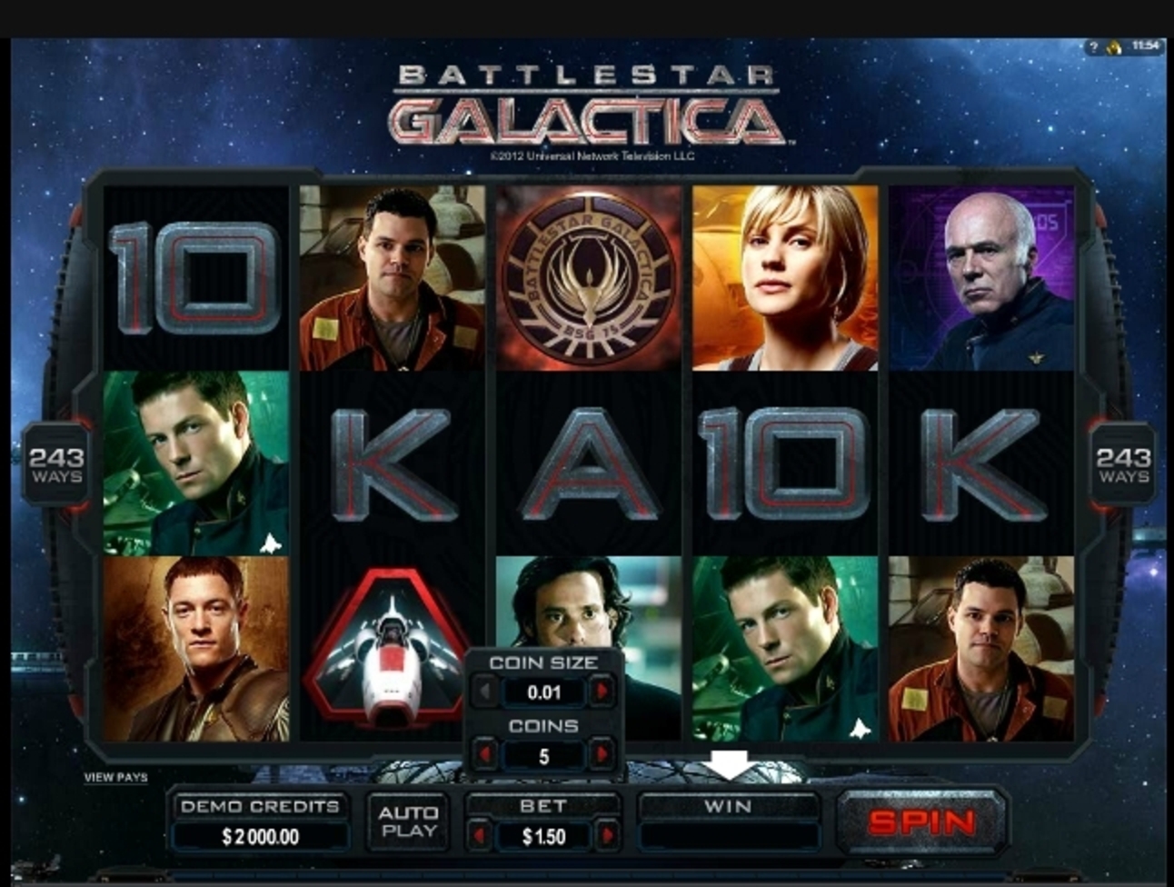 Reels in Battlestar Galactica Slot Game by Microgaming