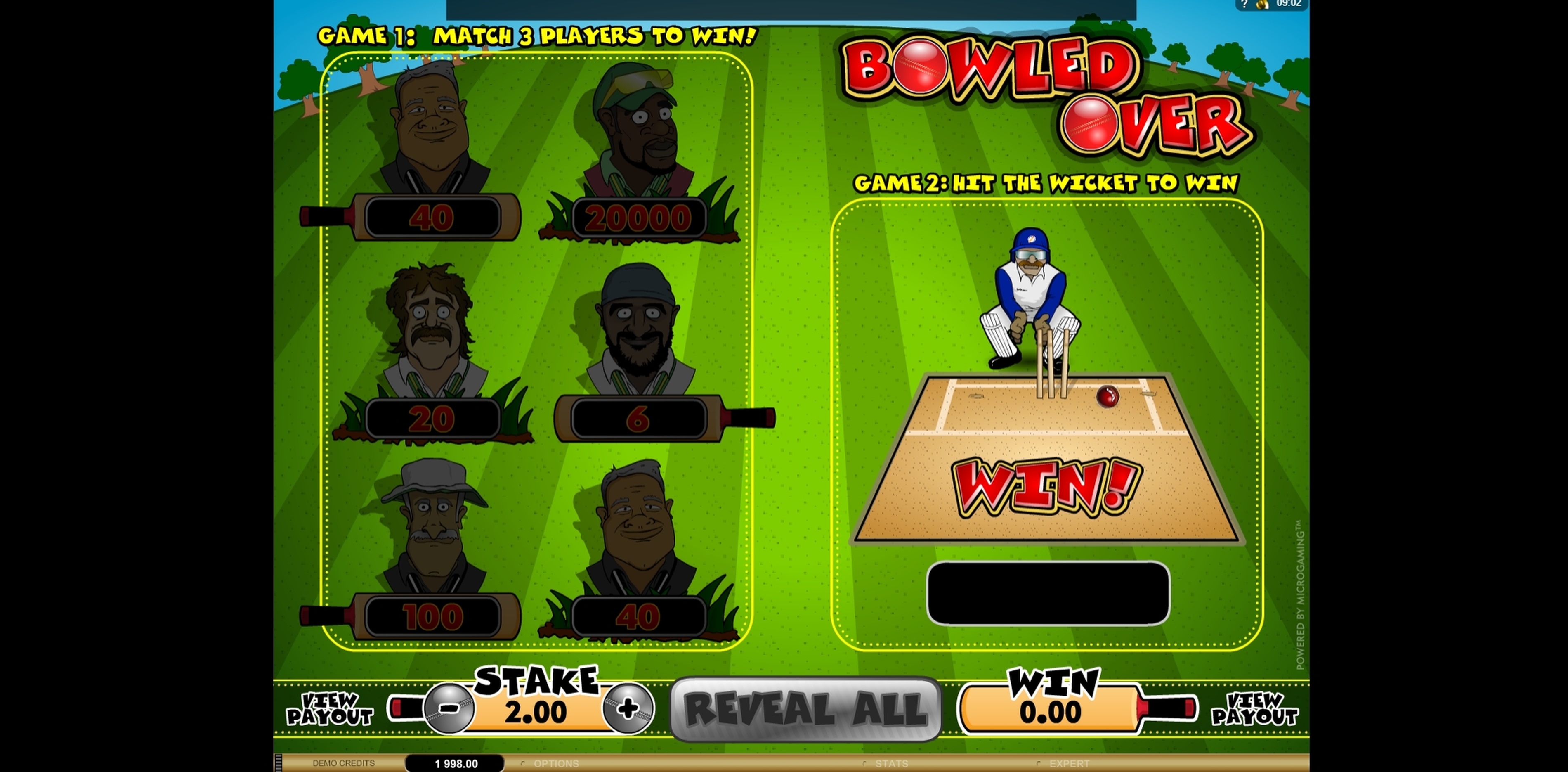 Win Money in Bowled Over Free Slot Game by Microgaming