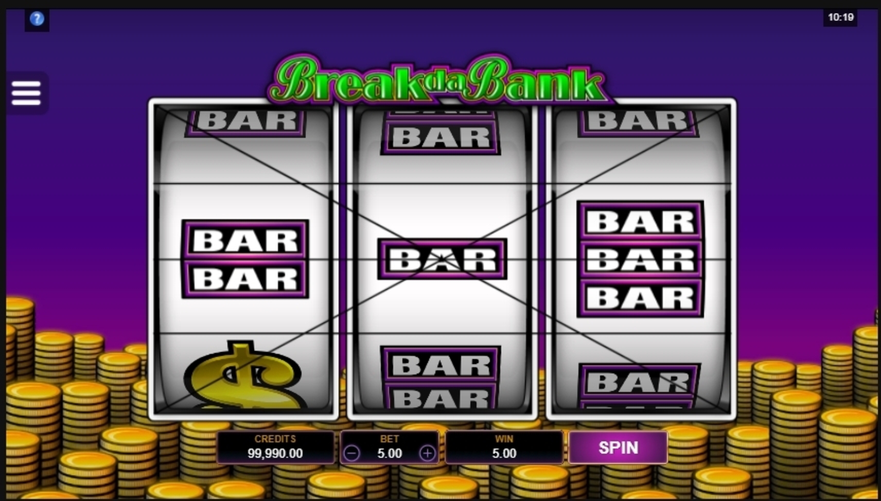 Win Money in Break da Bank Free Slot Game by Microgaming