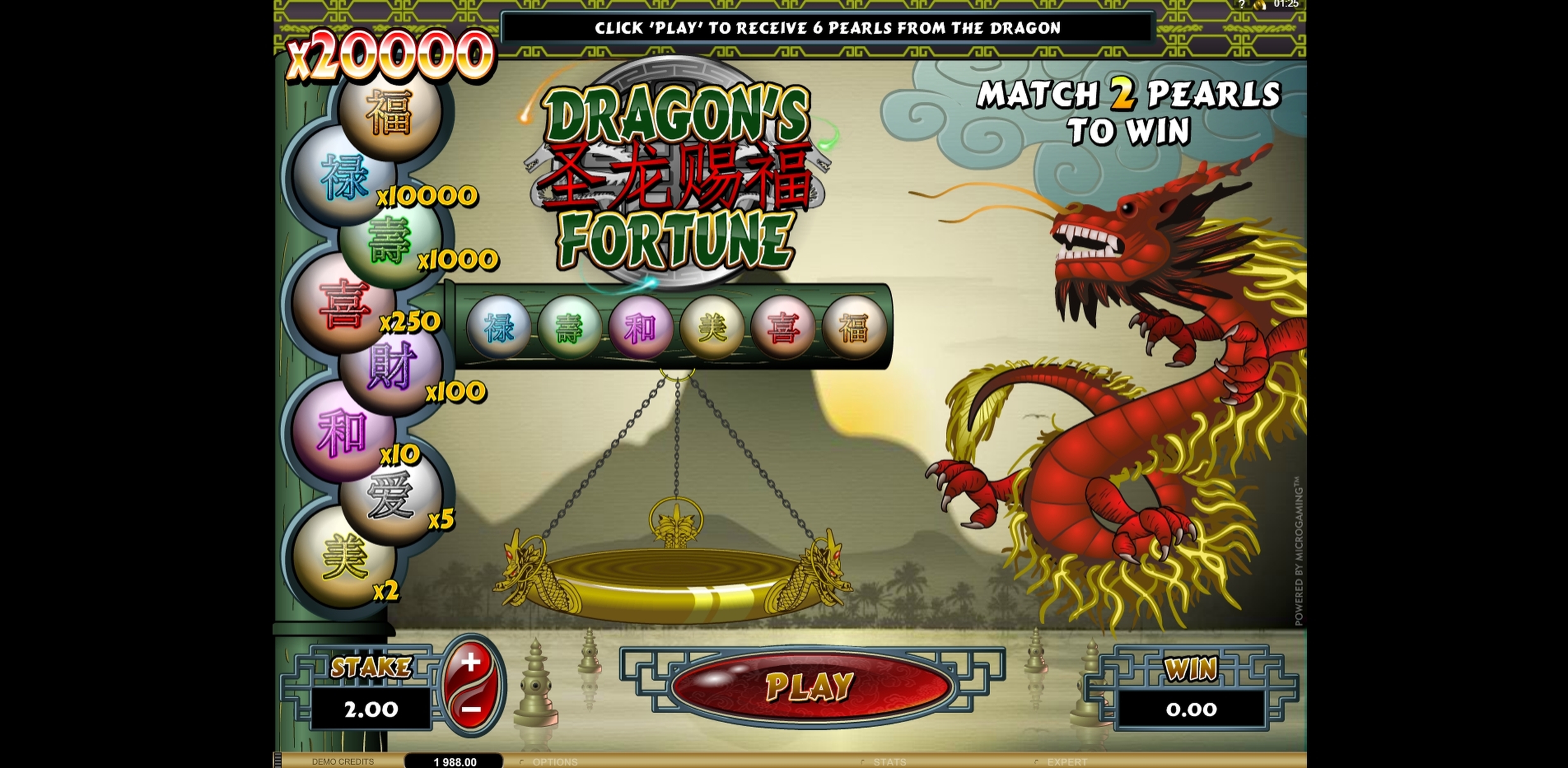 Win Money in Dragons Fortune Free Slot Game by Microgaming