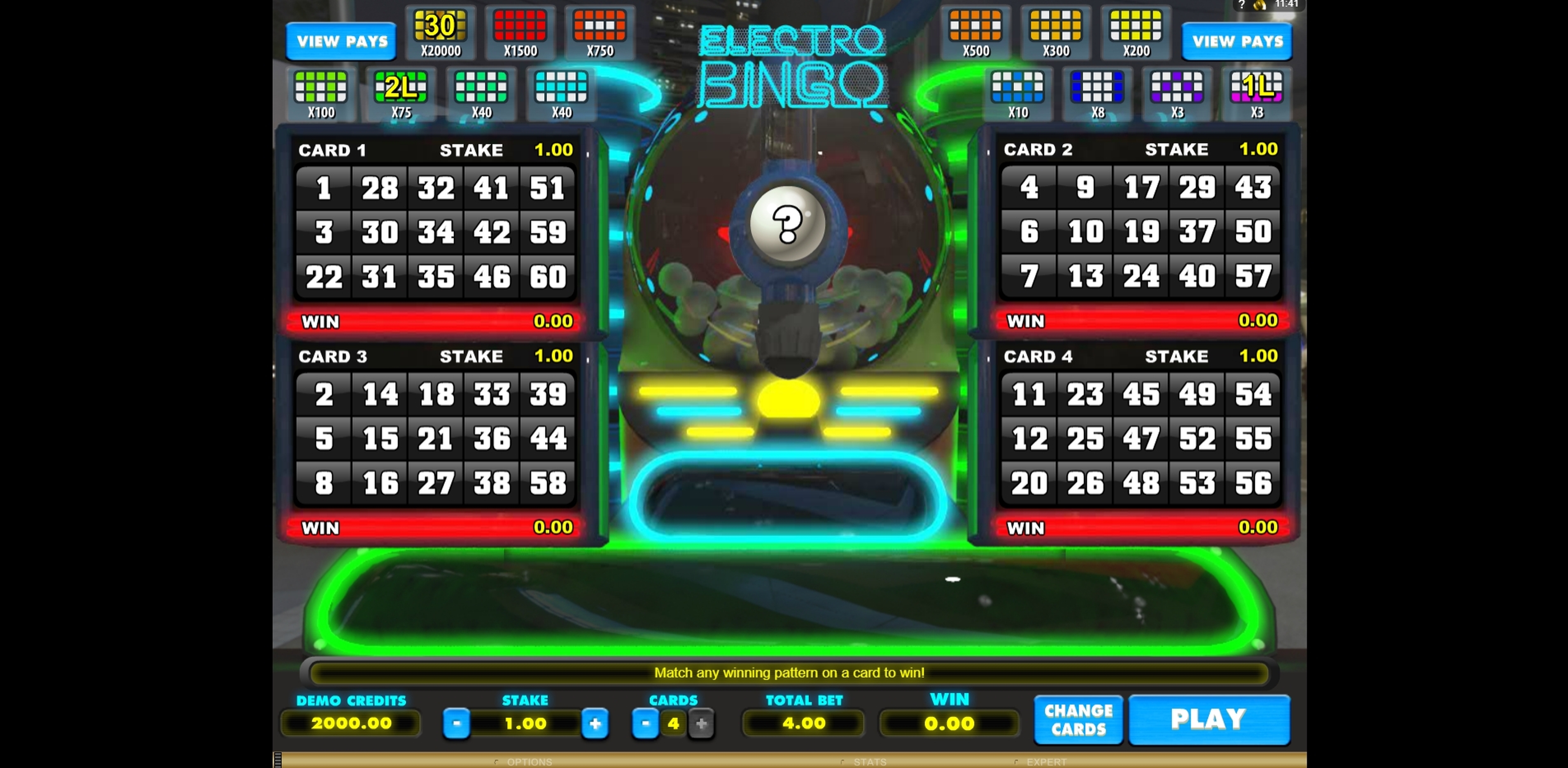 Reels in Electro Bingo Slot Game by Microgaming