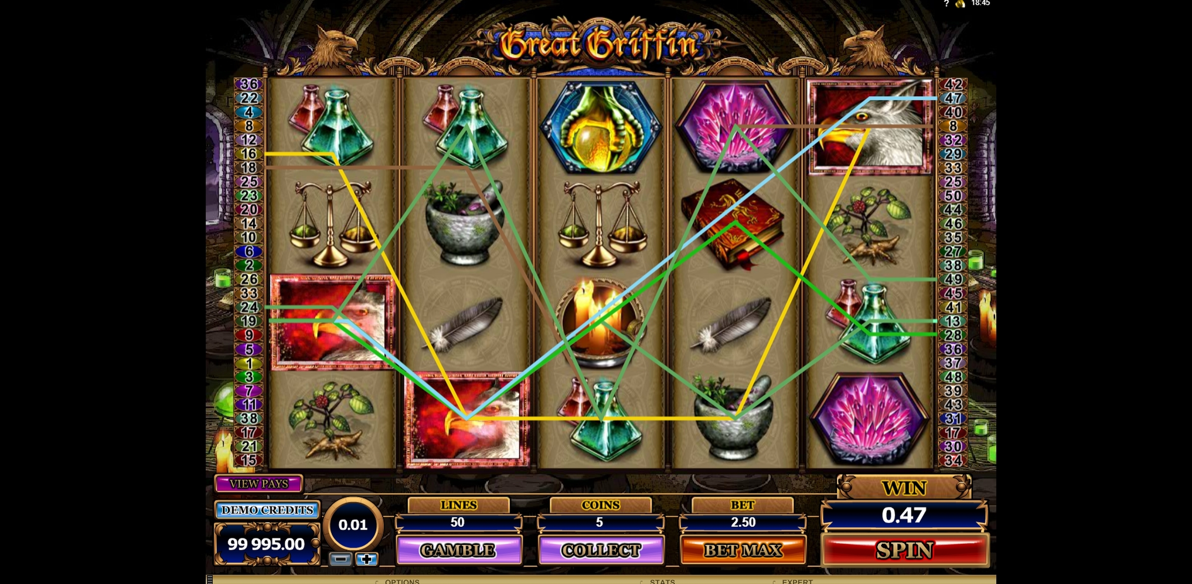 Win Money in Great Griffin Free Slot Game by Microgaming