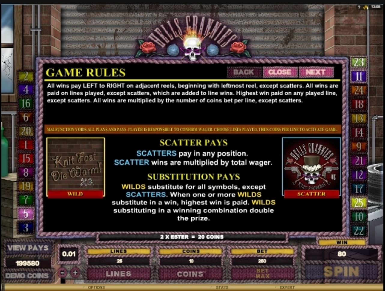 Info of Hells Grannies Slot Game by Microgaming