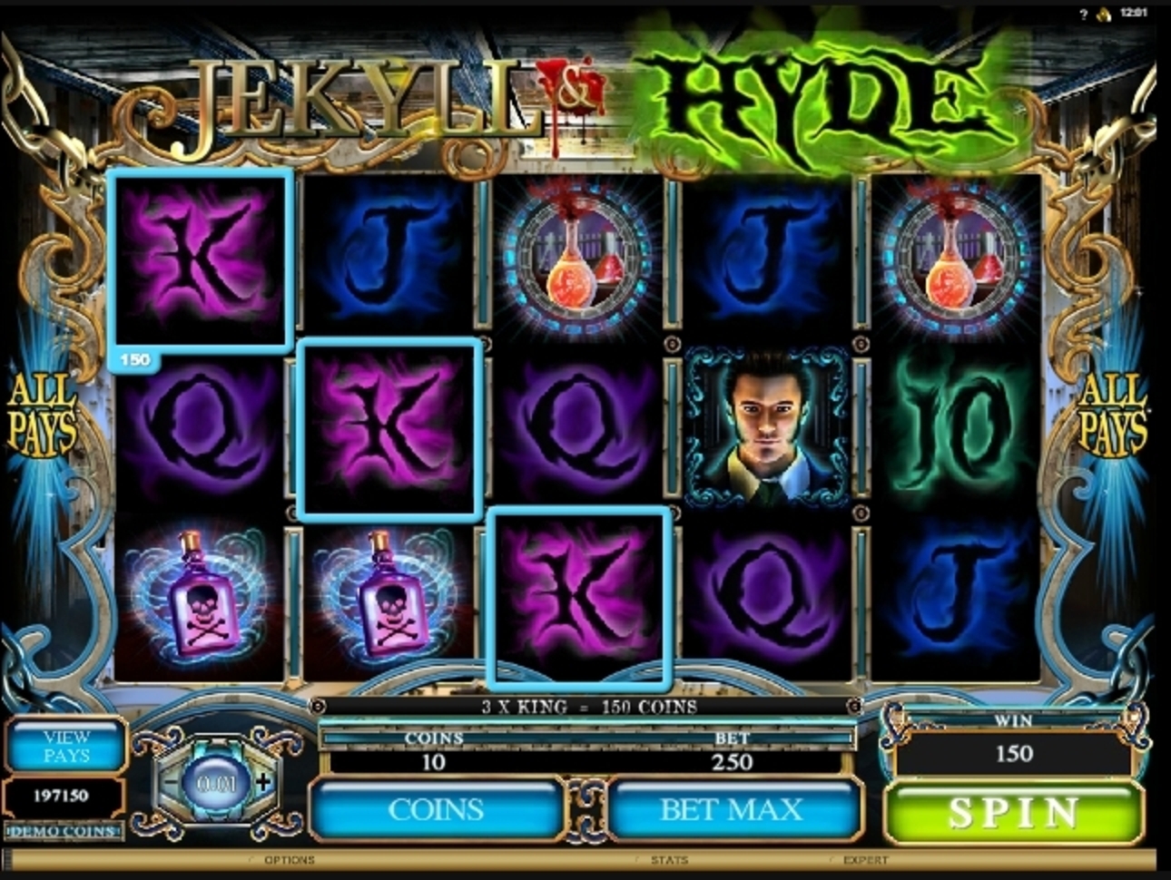 Win Money in Jekyll And Hyde Free Slot Game by Microgaming