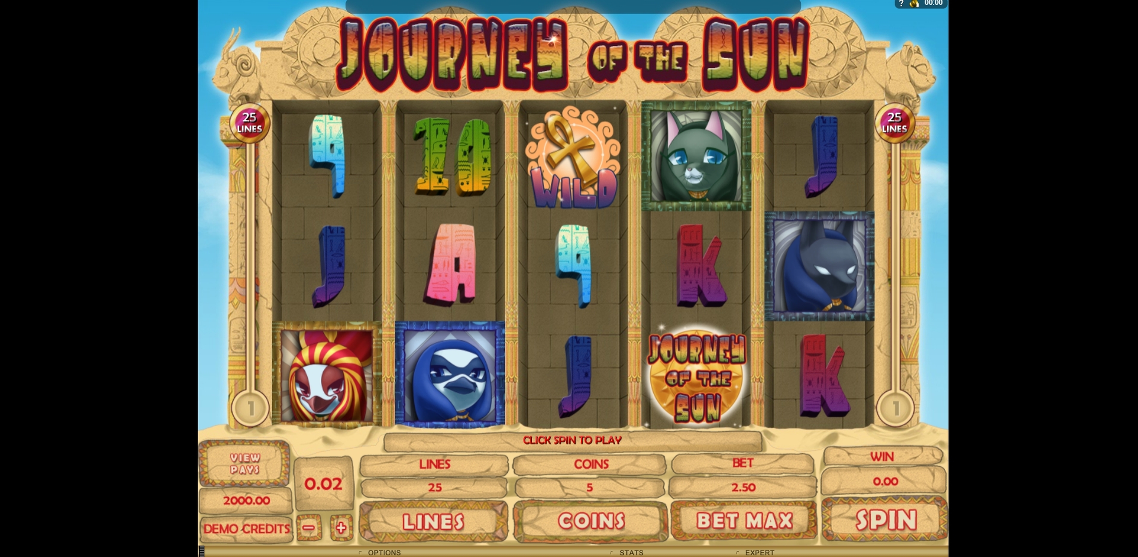 Reels in Journey Of The Sun Slot Game by Microgaming