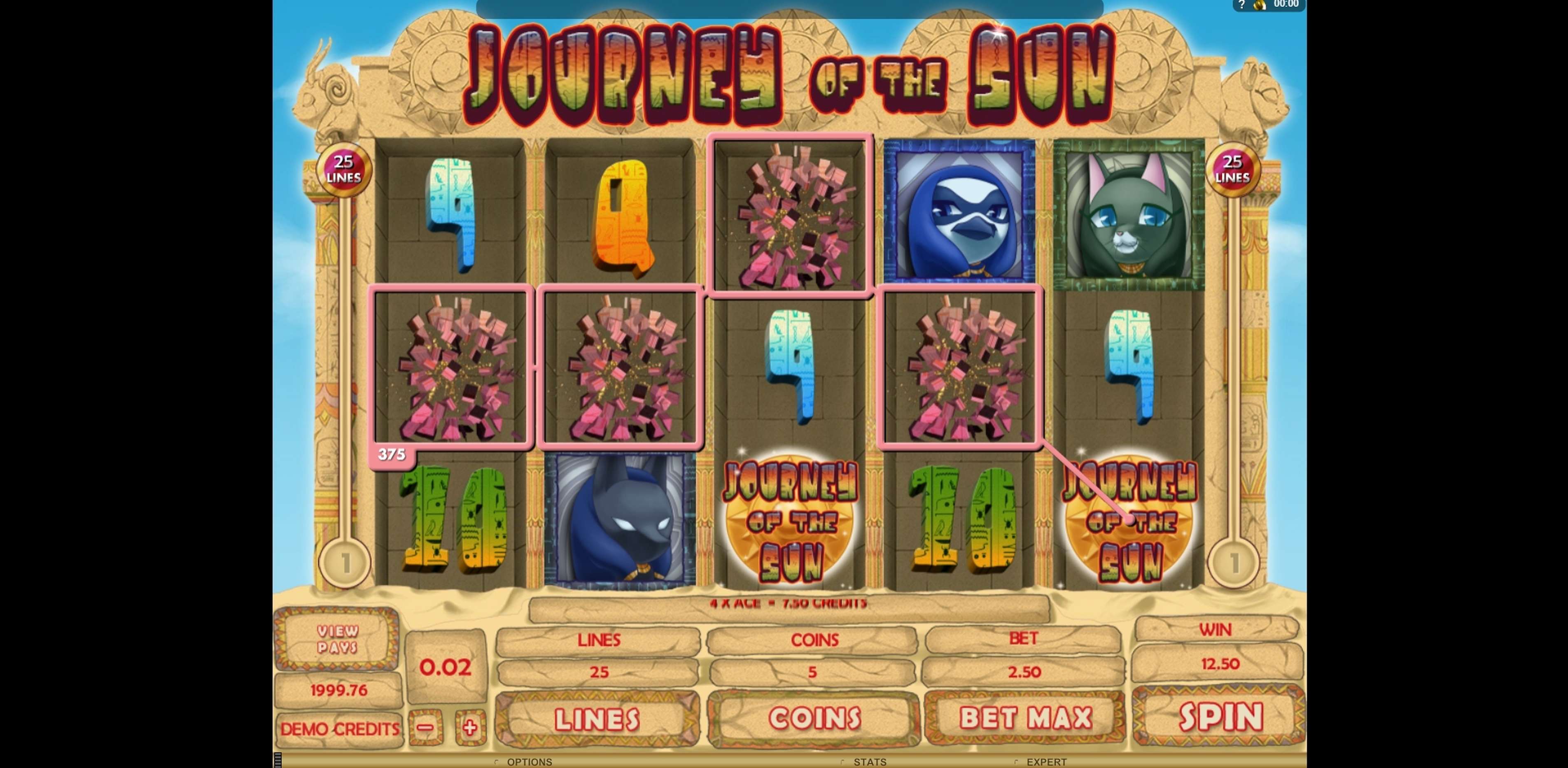Win Money in Journey Of The Sun Free Slot Game by Microgaming