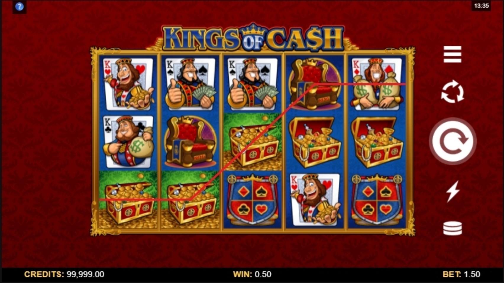 Win Money in Kings of Cash Free Slot Game by Microgaming