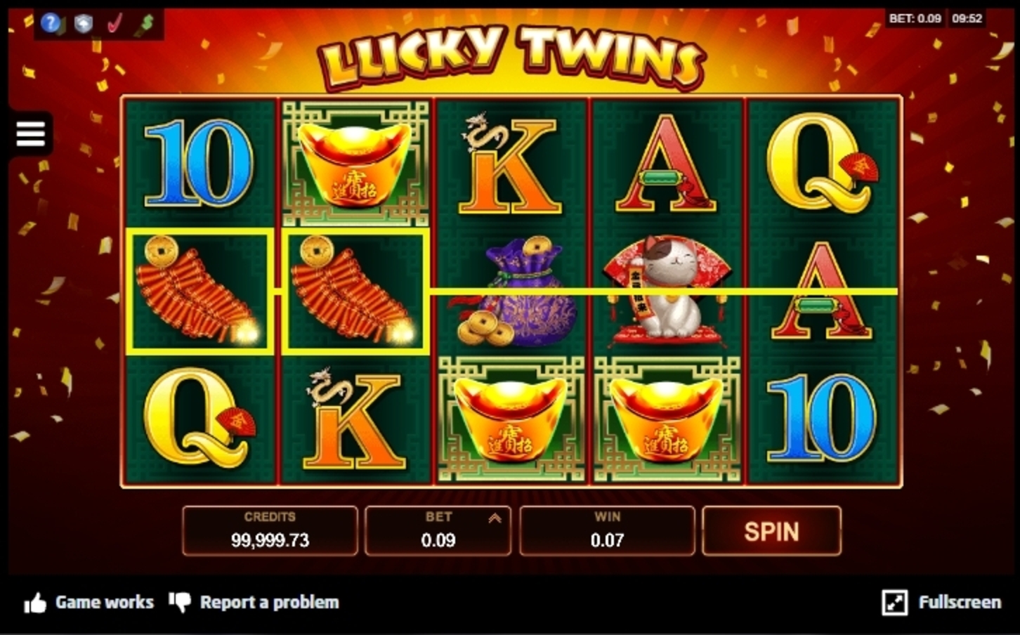 Win Money in Lucky Twins Free Slot Game by Microgaming