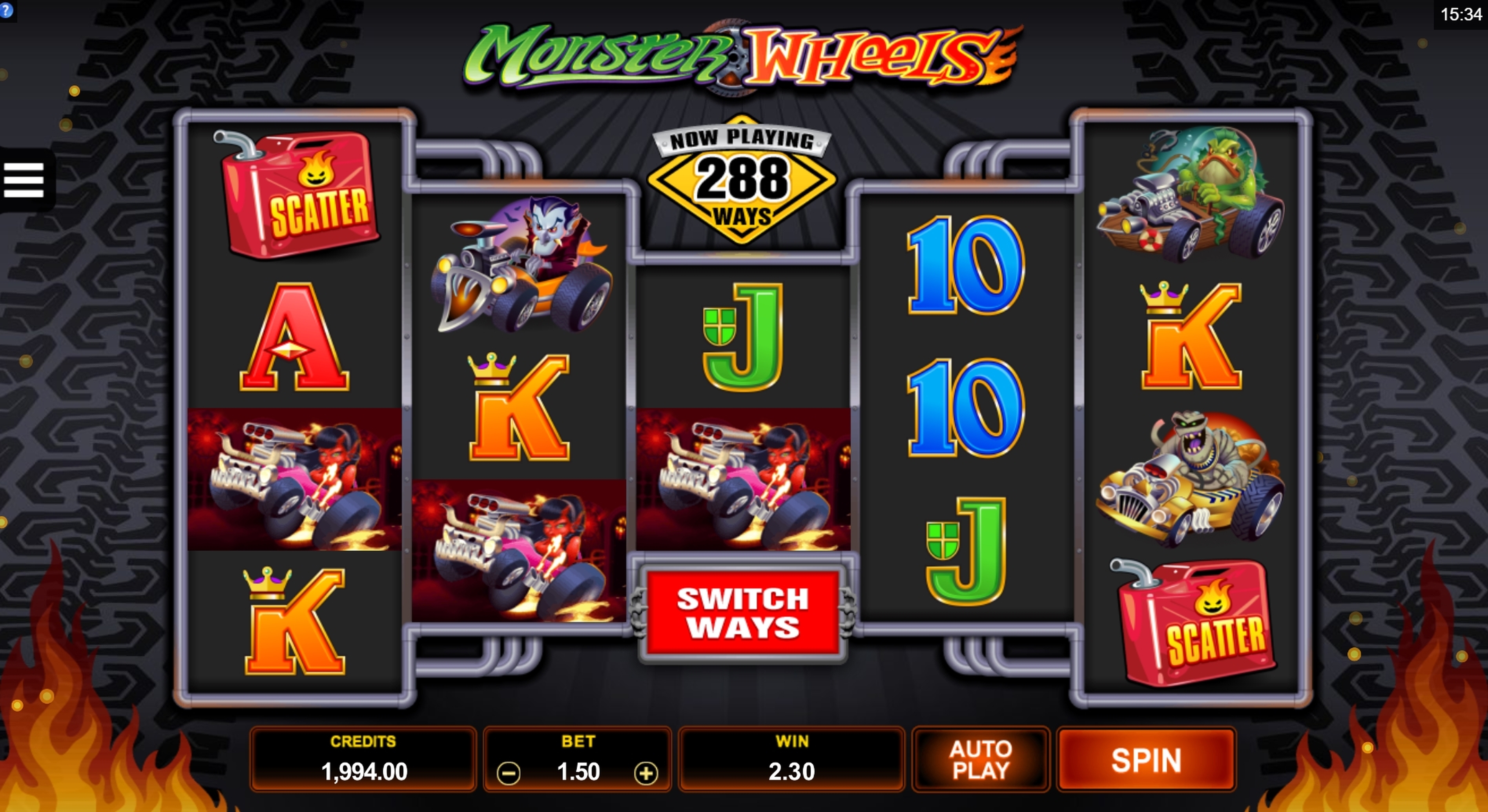 Win Money in Monster Wheels Free Slot Game by Microgaming