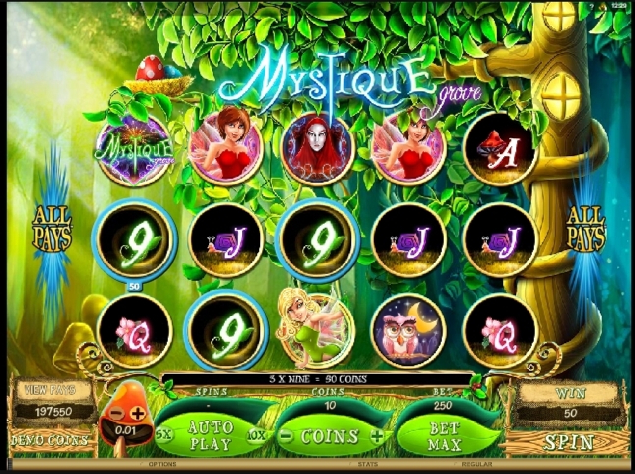 Win Money in Mystique Grove Free Slot Game by Microgaming