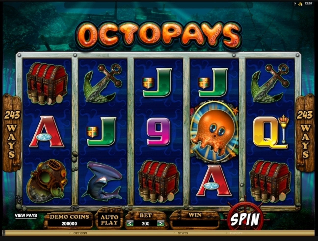 Reels in Octopays Slot Game by Microgaming